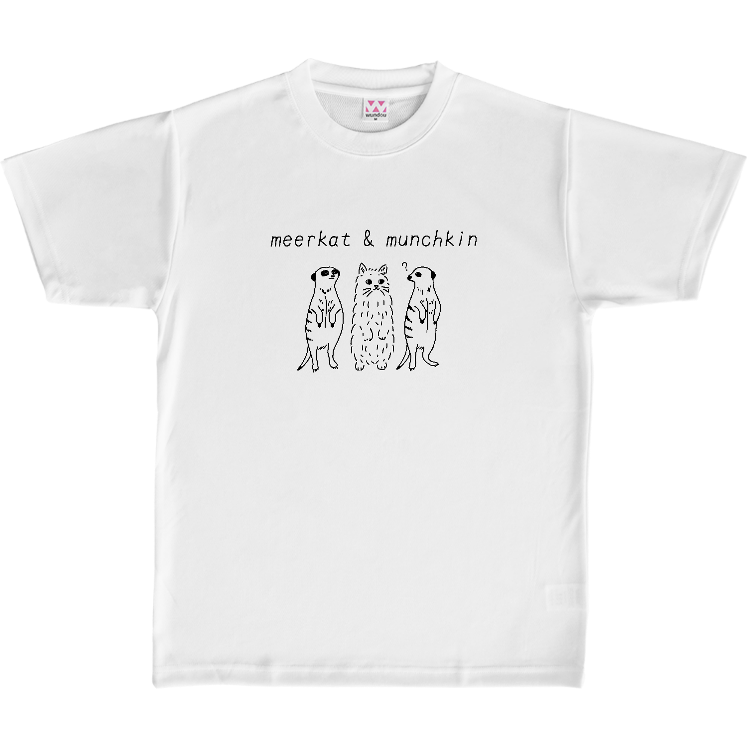 meerkat＆munchkin(ブラック) 定番ドライライトＴシャツ