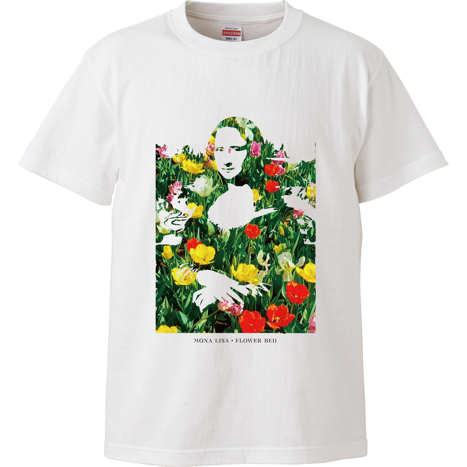 Mona Lisa・flower bed モナリザ・花壇 ハイクオリティーTシャツ