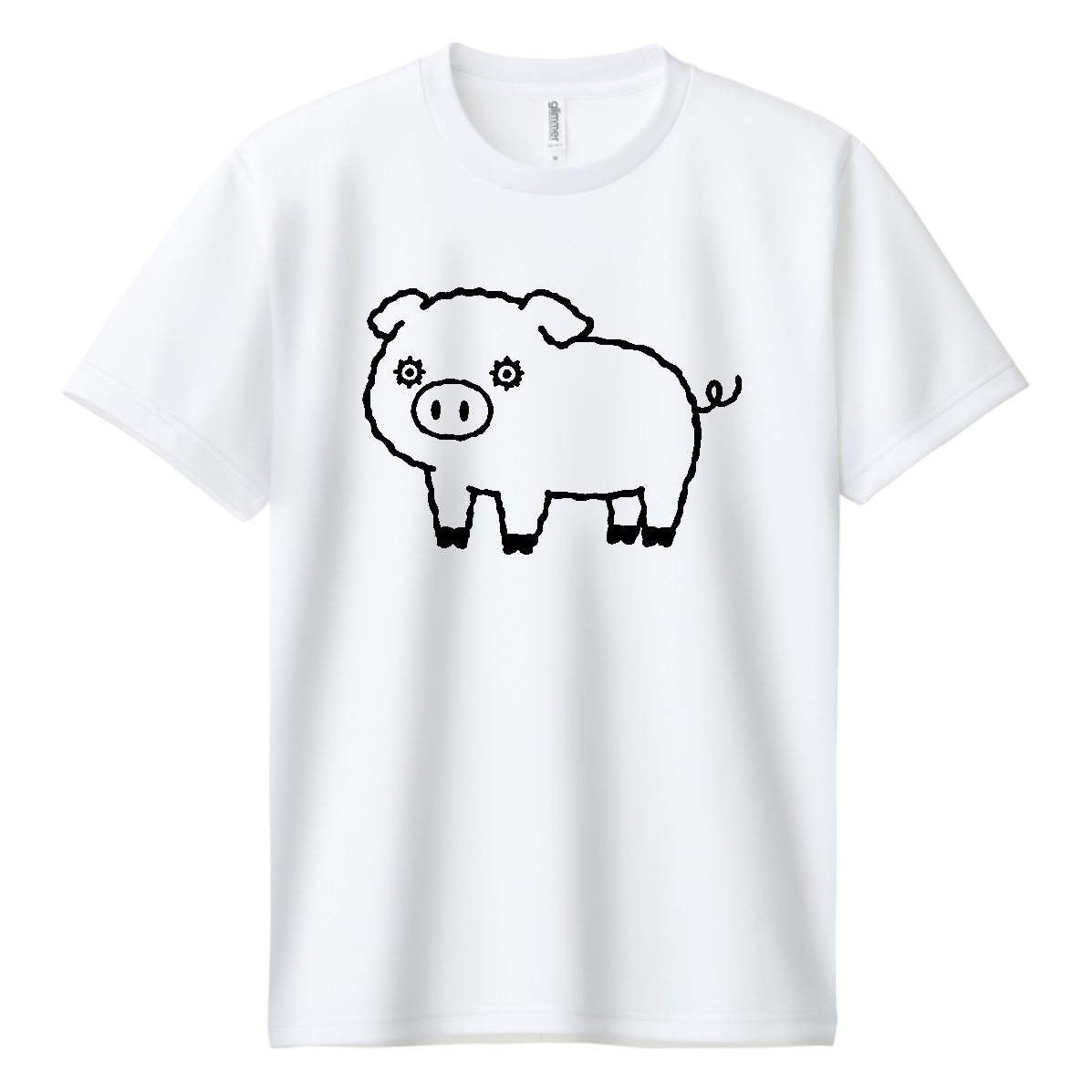 ぶた【ゆるかわアニマル】 Tシャツ｜オノマトピア - オリラボマーケット