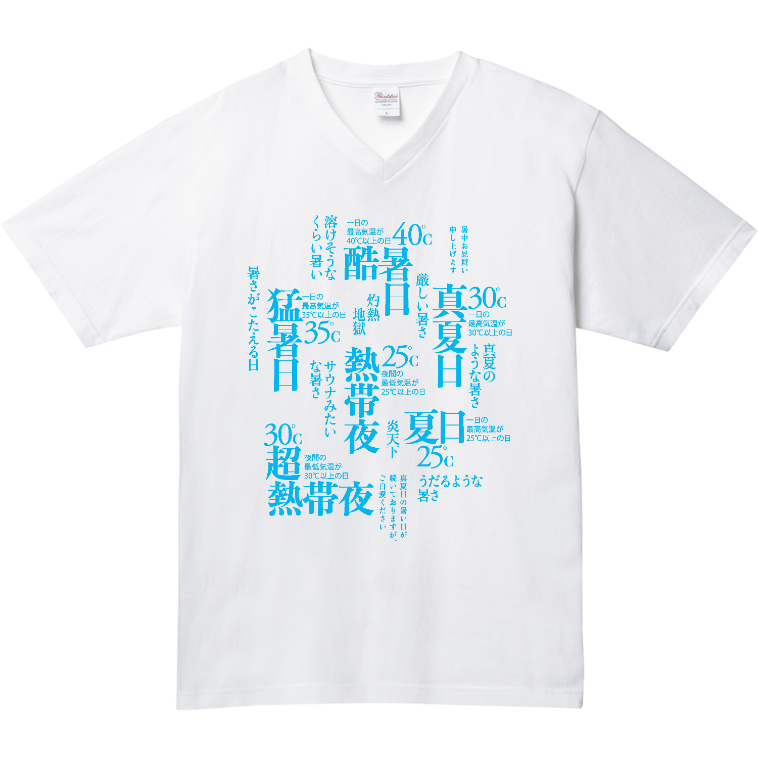 酷暑日・40℃　03 5.6オンス ヘビーウェイトVネックTシャツ