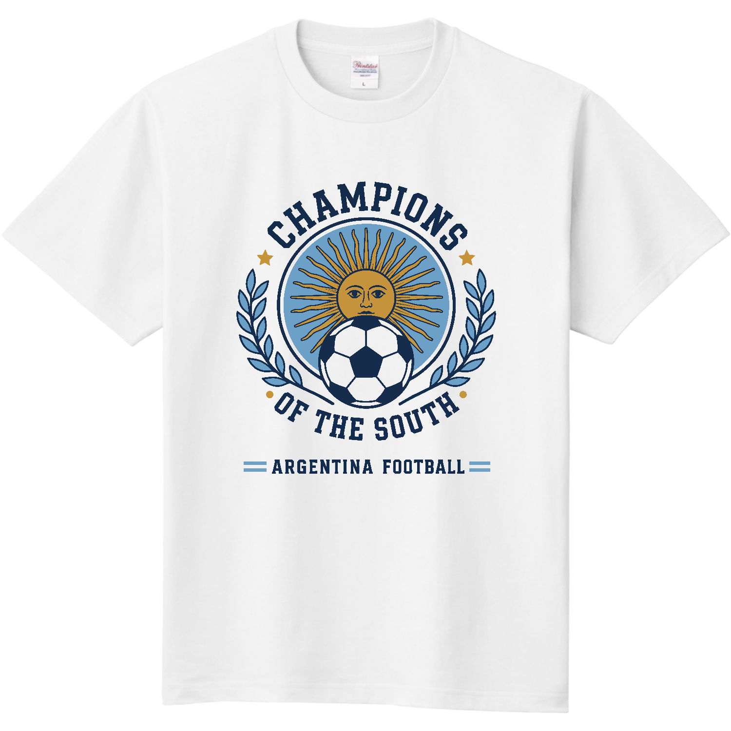 アルゼンチン サッカー エンブレム【CHAMPIONS OF THE SOUTH】 定番Ｔシャツ