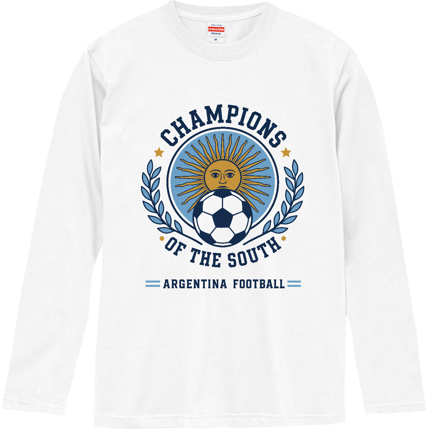 アルゼンチン サッカー エンブレム【CHAMPIONS OF THE SOUTH】 ロングスリーブTシャツ
