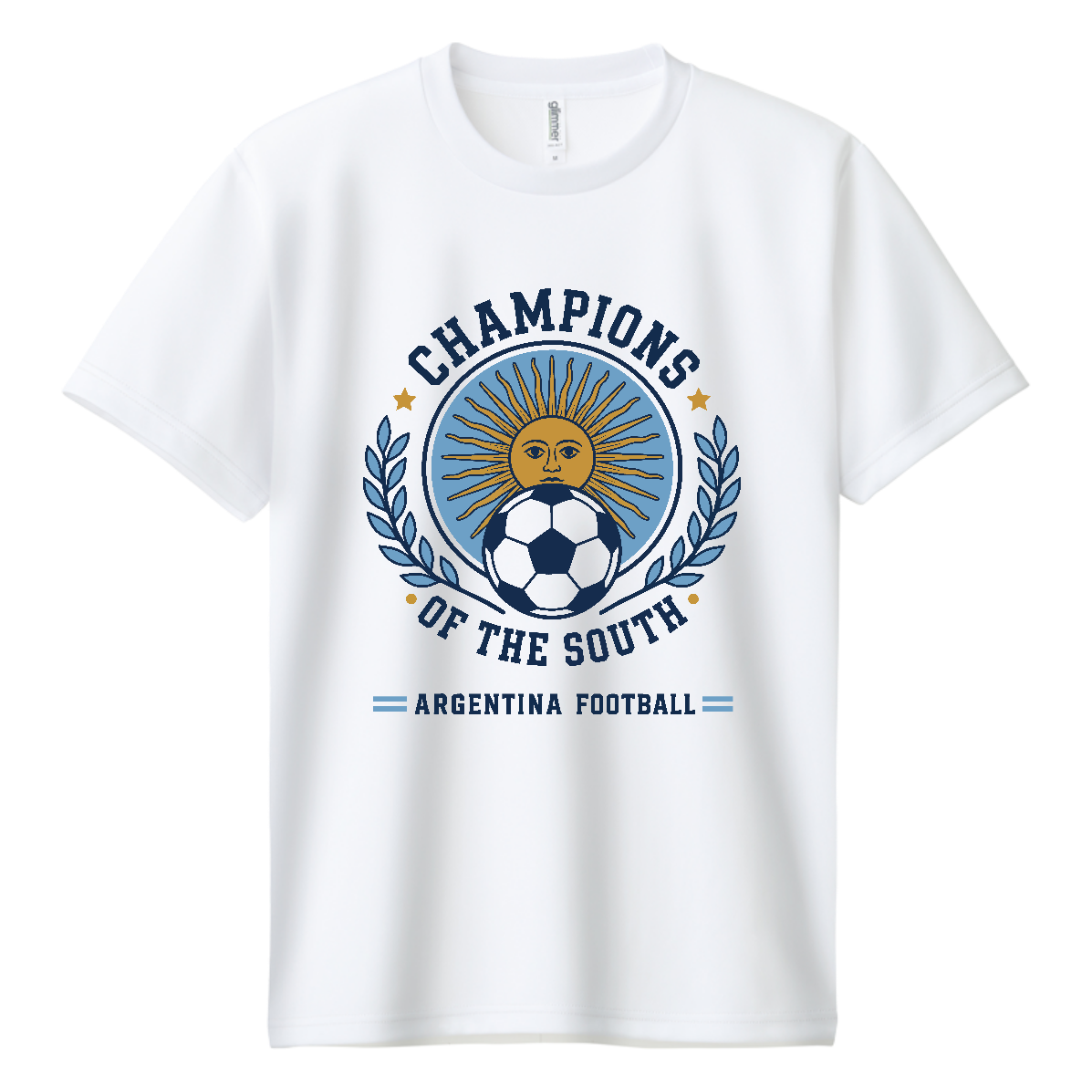 アルゼンチン サッカー エンブレム【CHAMPIONS OF THE SOUTH】 ドライＴシャツ