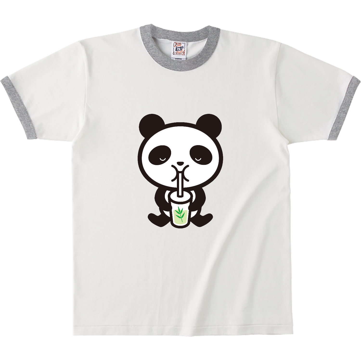 パンダ・笹ジュース オープンエンドマックスウェイトリンガーTシャツ