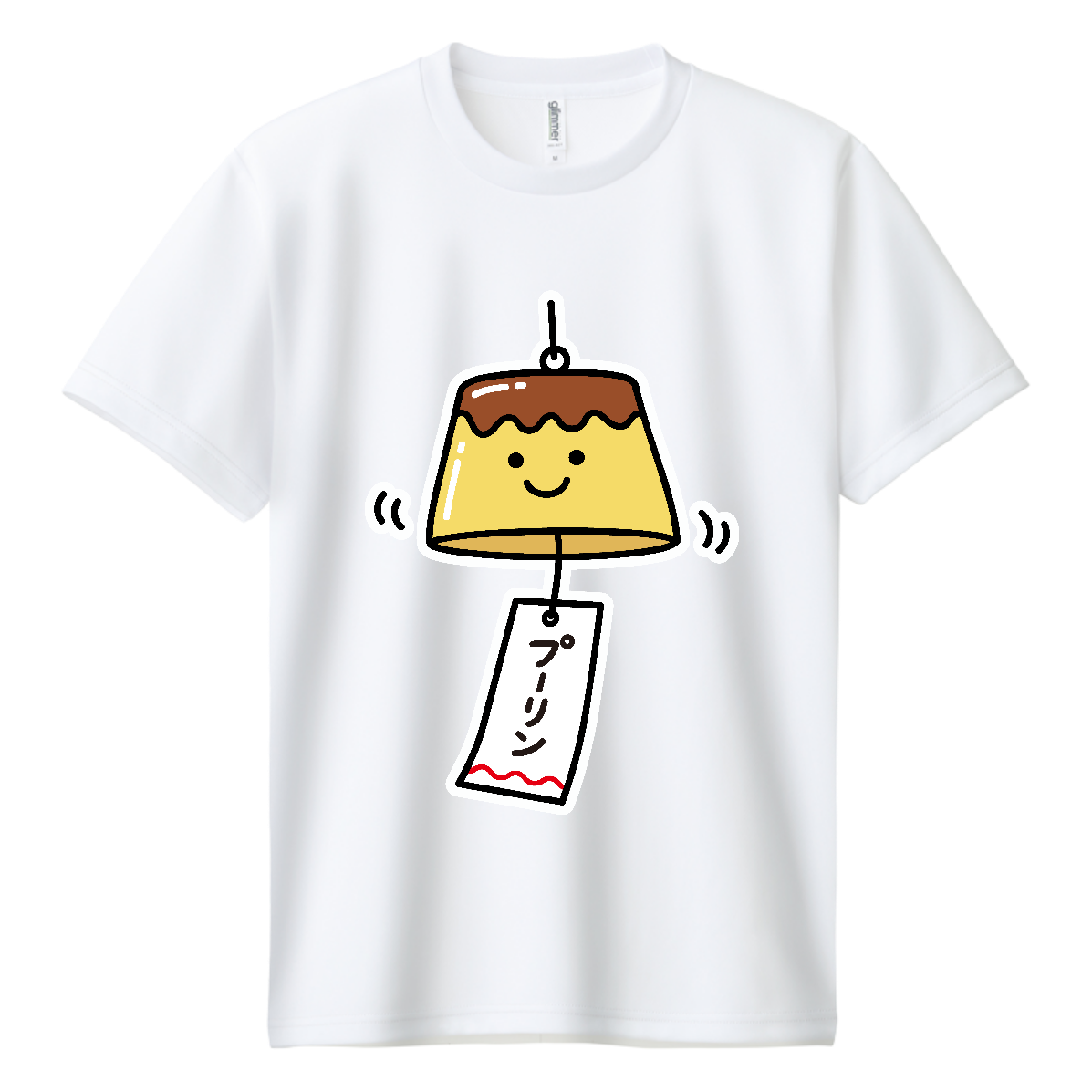 プーリン【プリン風鈴 ダジャレフード】 ドライＴシャツ