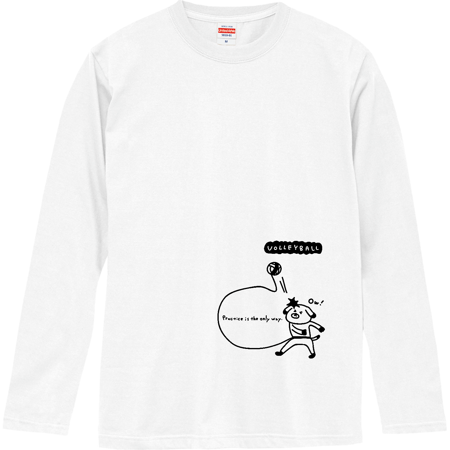 バレーボール　・練習ベルトが難しい ロングスリーブTシャツ