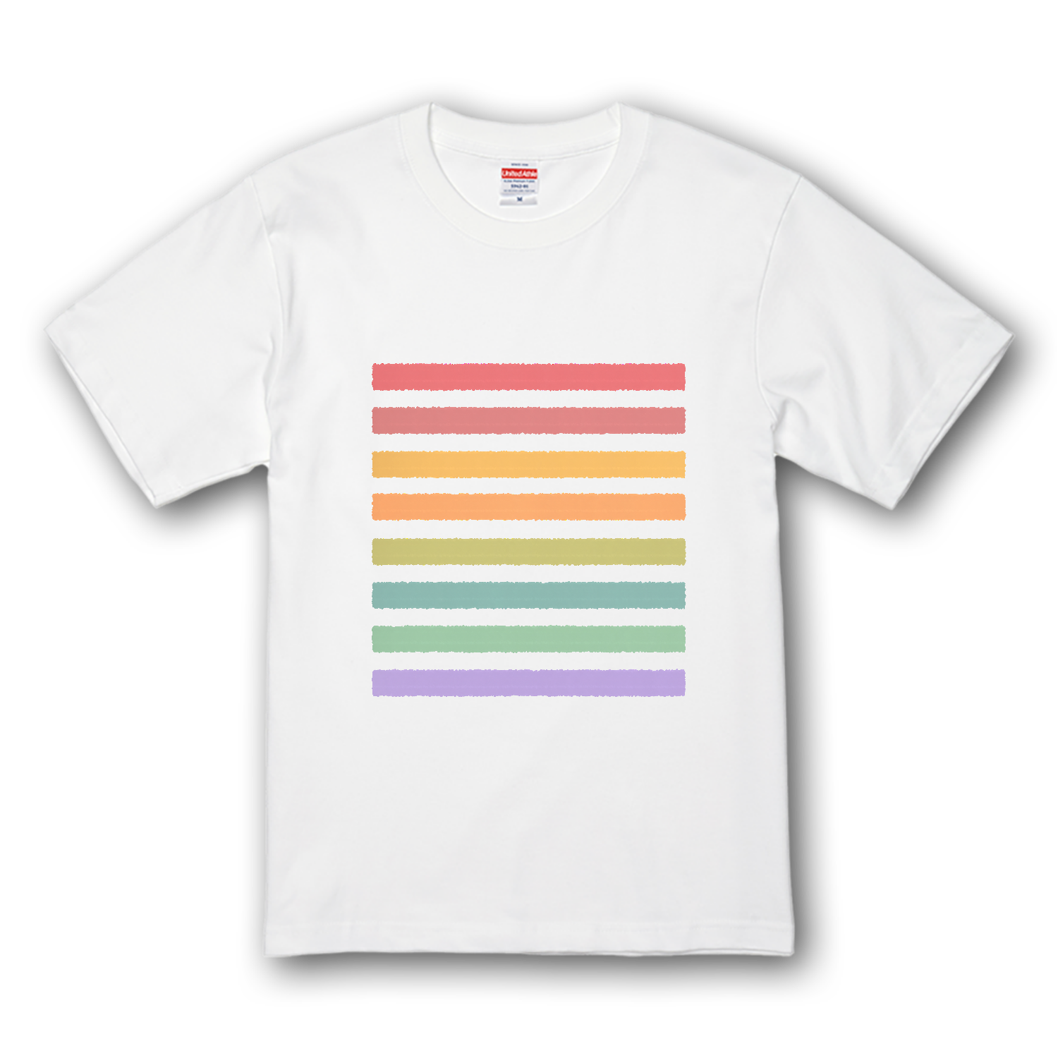 くすみ色ボーダー プレミアムTシャツ