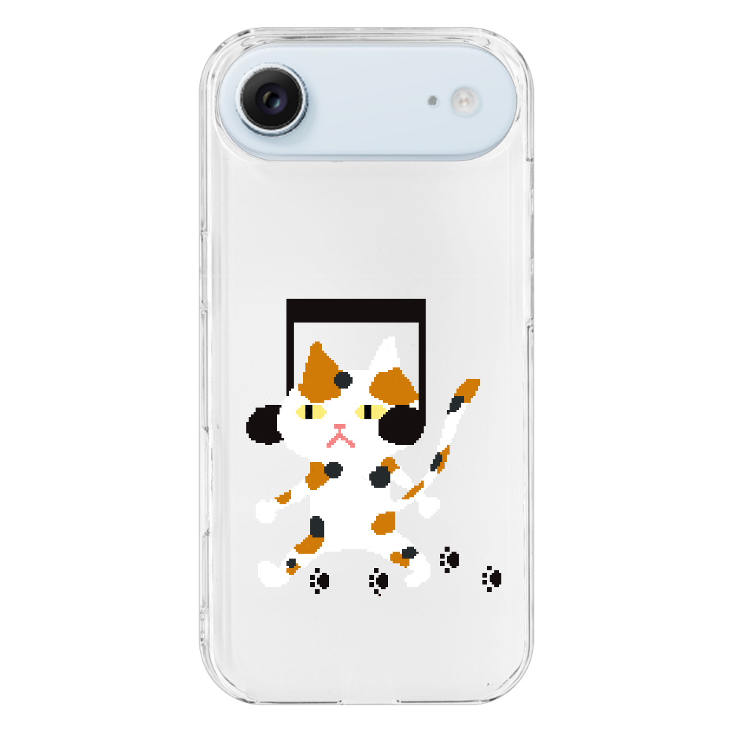 三毛猫と音符　ふちどり無し iPhone17 Air (透明)(ハードケース)