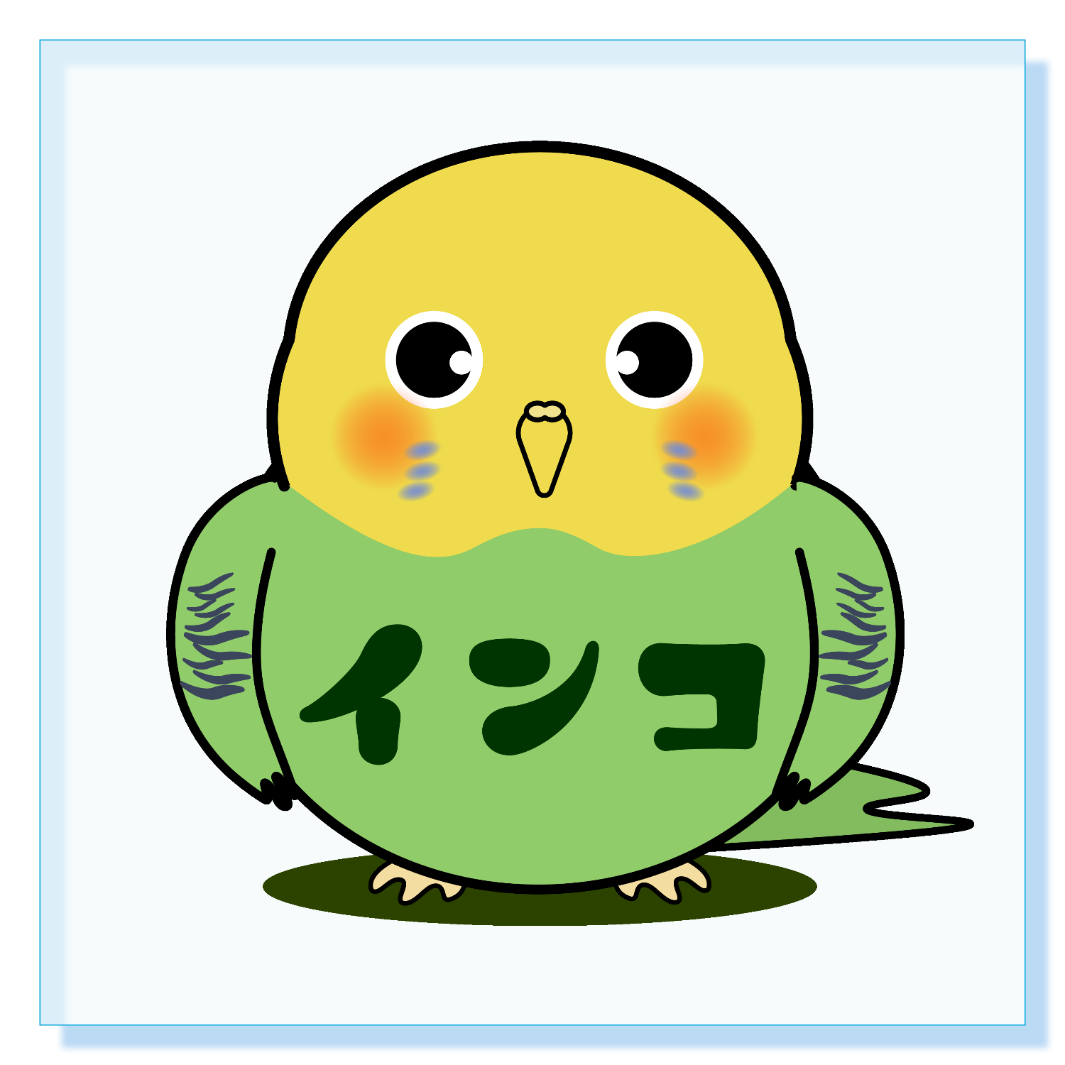 可愛いインコちゃん パネル｜チコデザ - オリラボマーケット