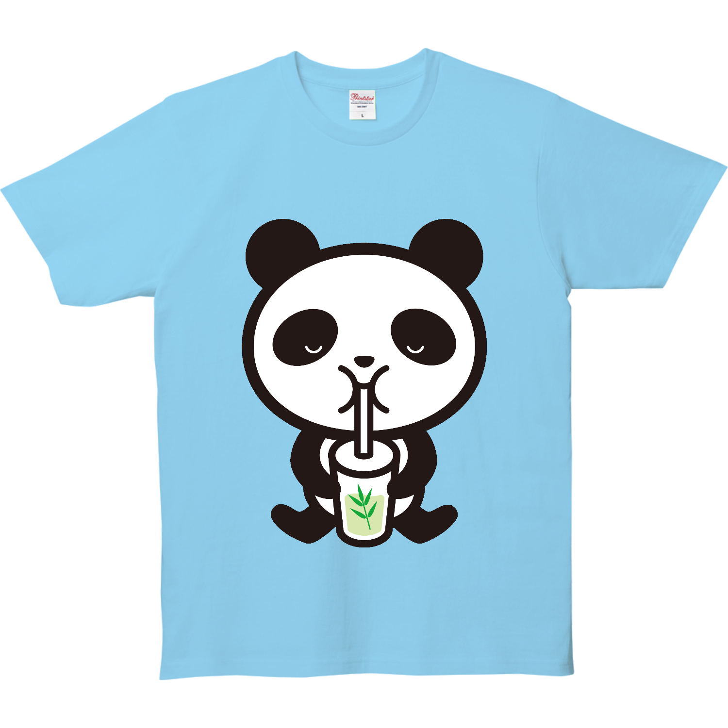 パンダ・笹ジュース 5.0オンス ベーシックTシャツ(キッズ）