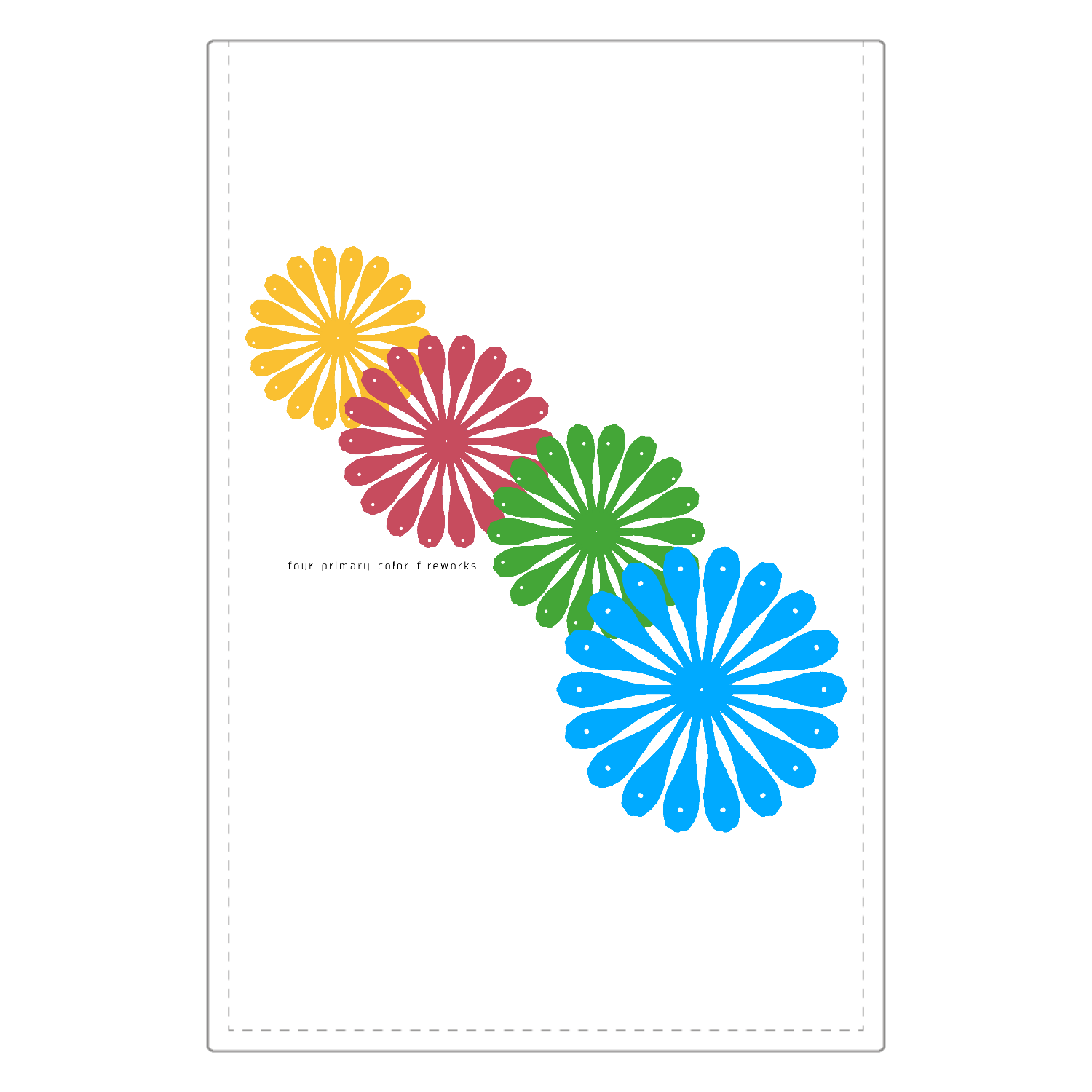 四原色花火 ソフトレザーミラー
