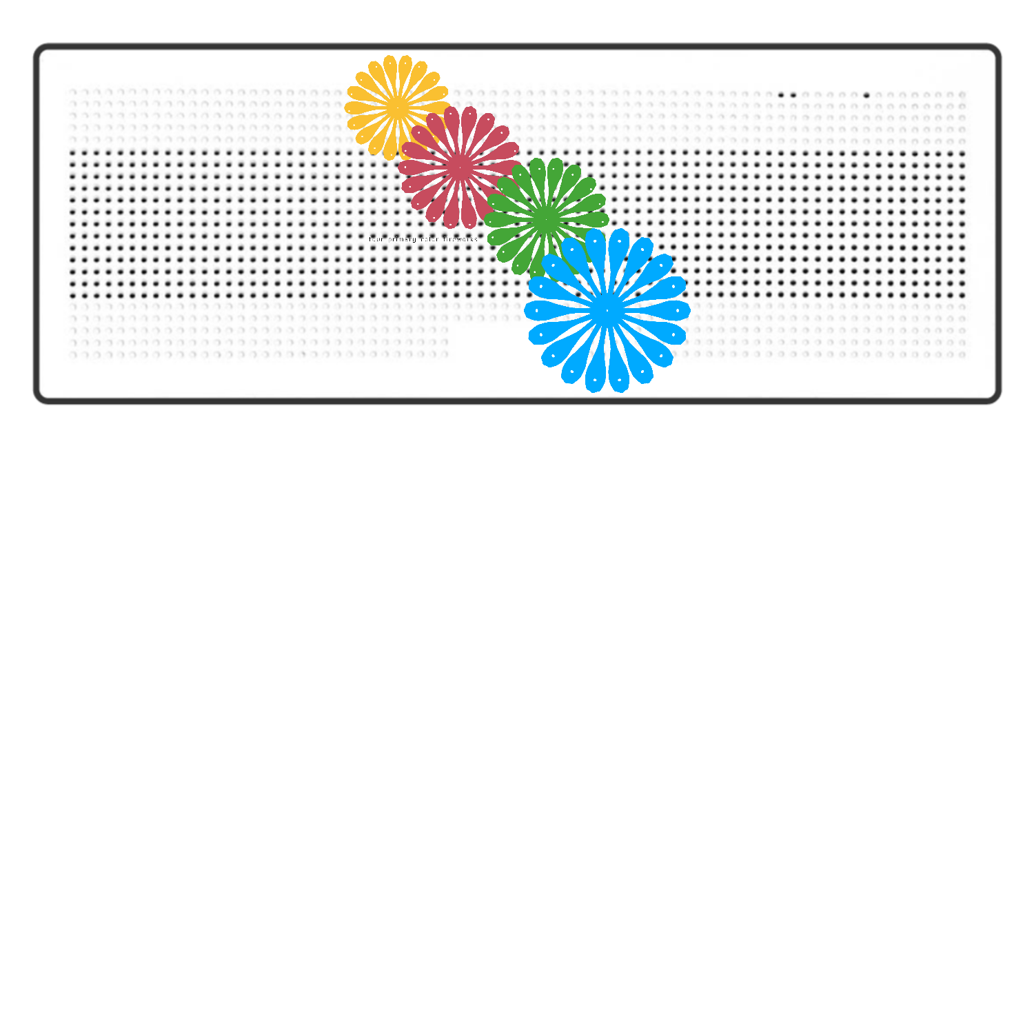 四原色花火Bluetoothスピーカー 表のみプリント1