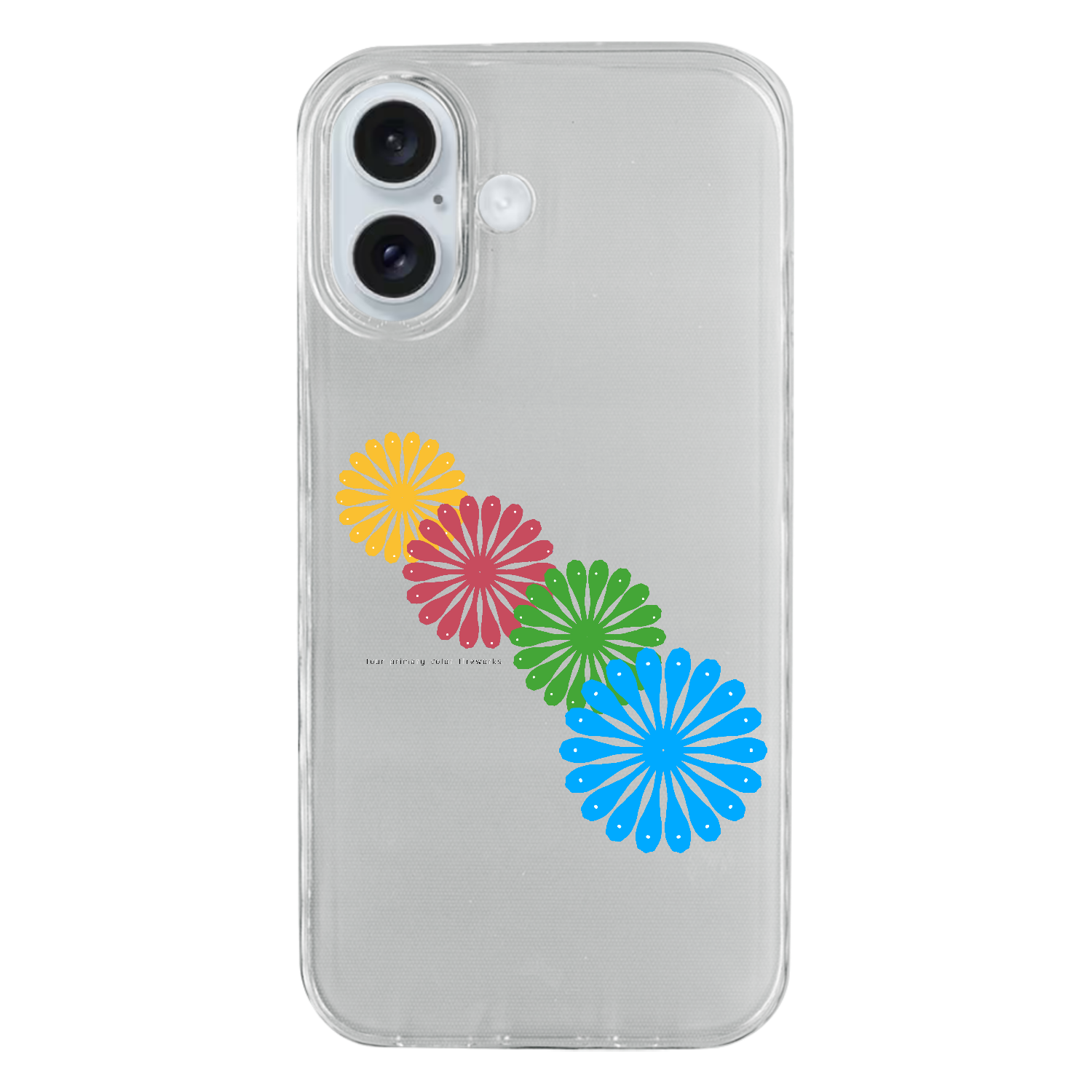 四原色花火 iPhone16 TPUケース