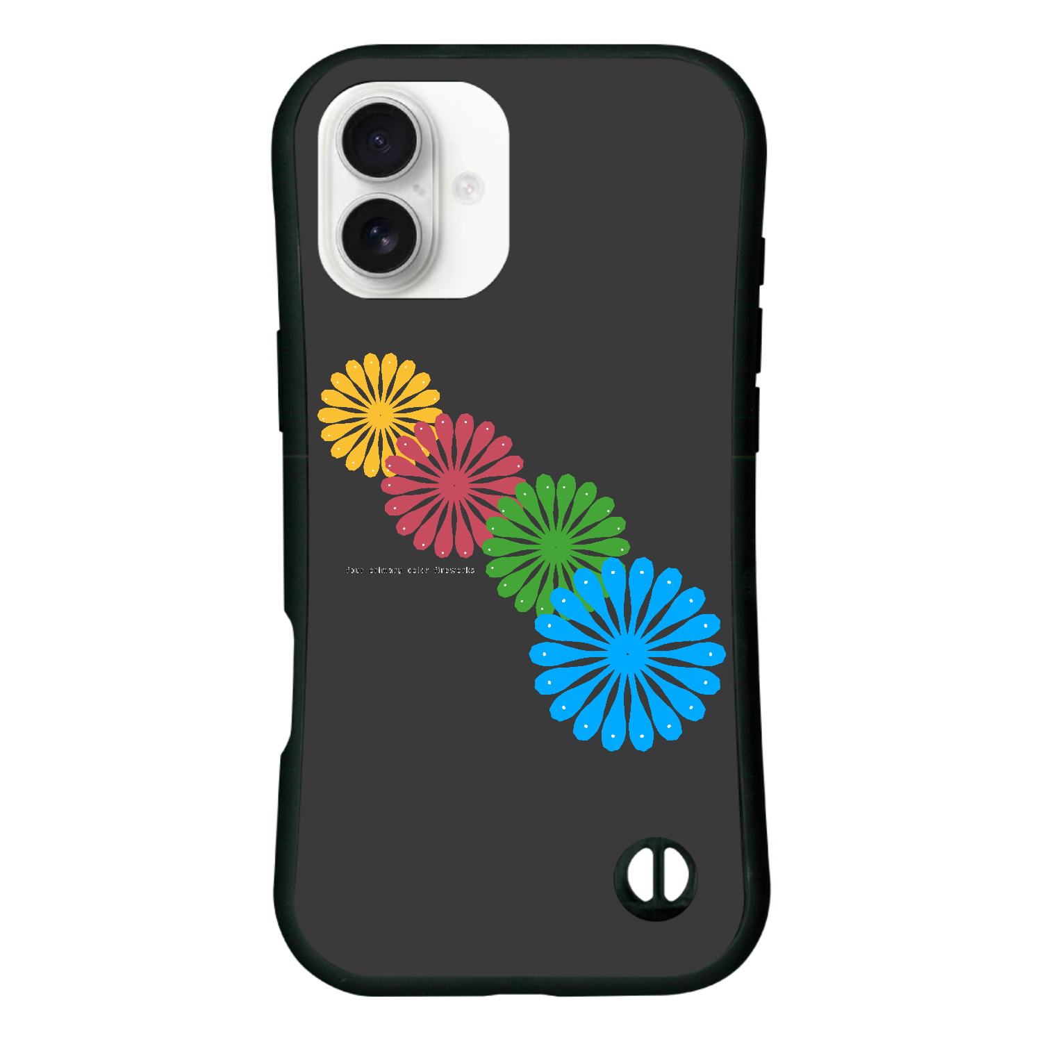 四原色花火 iPhone16 Plus 耐衝撃吸収グリップケース