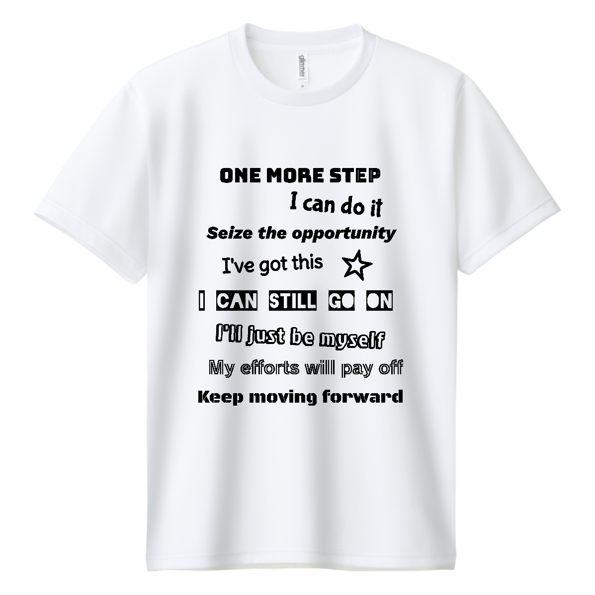 詰め込み自分エール(ブラック) ドライＴシャツ