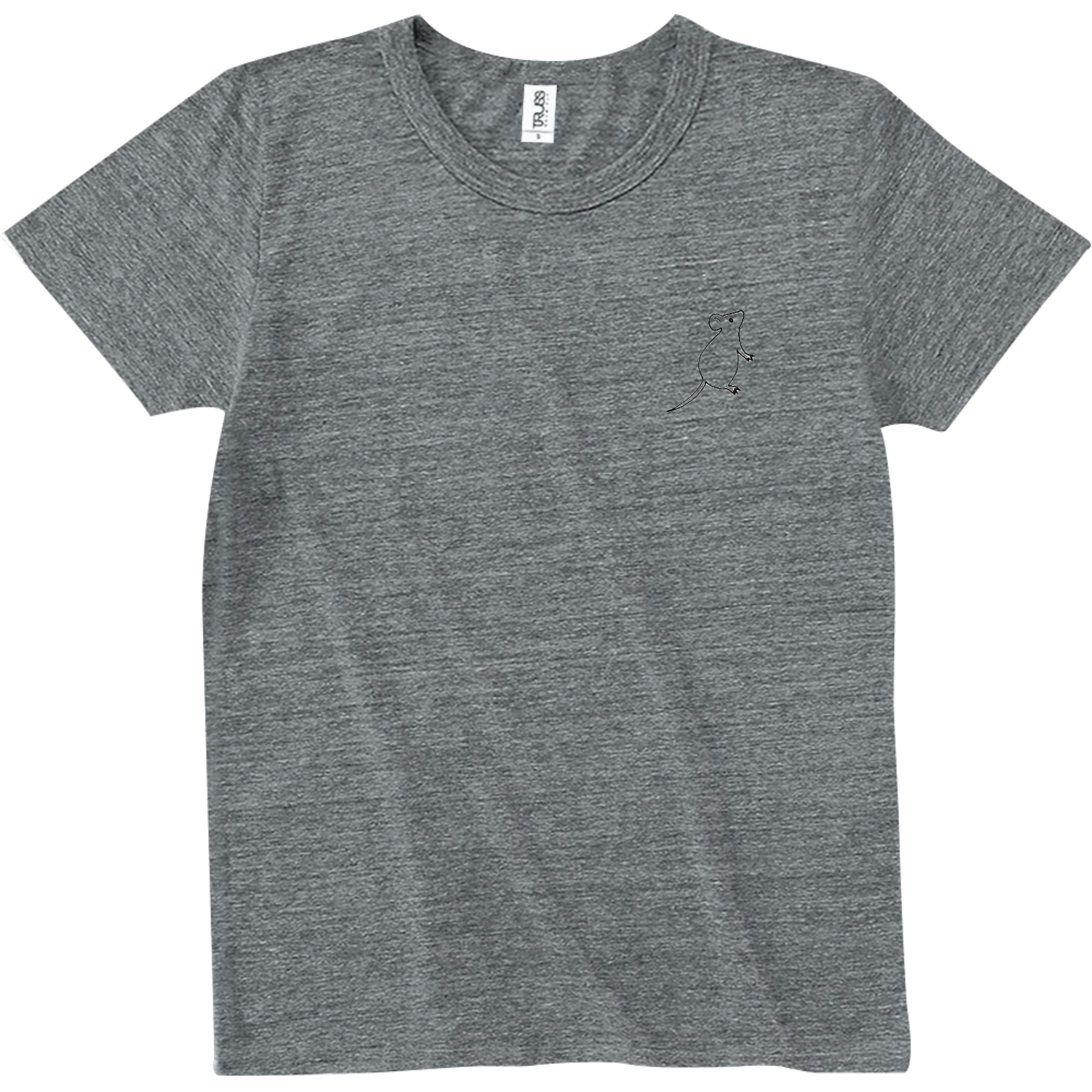 NOWARねずみ　だんらん図　背面プリントトライブレンドTシャツ1