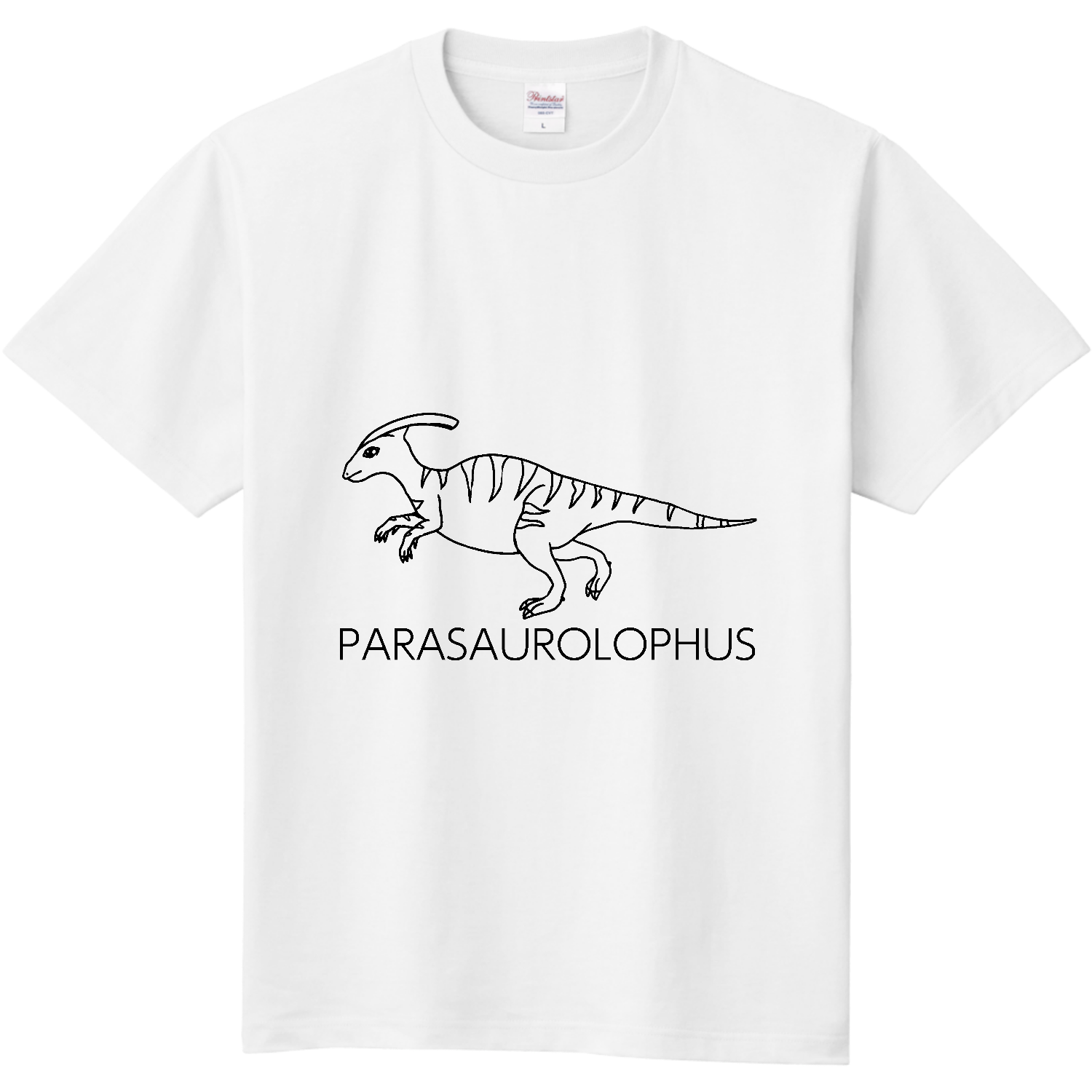 パラサウロロフスの線画 Tシャツ｜チコデザ - オリラボマーケット