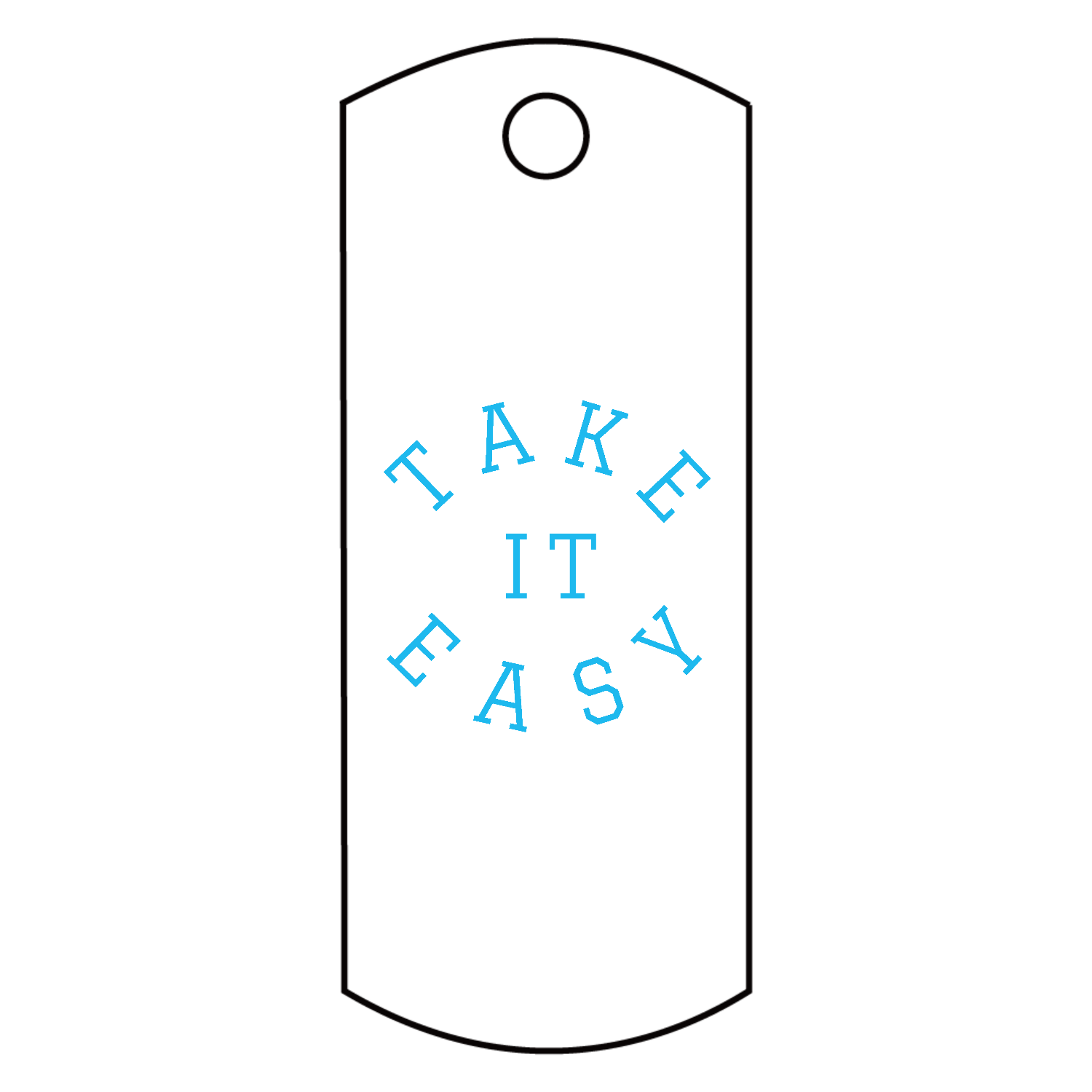 TAKE IT EASY アクリルキーホルダー　タグ型 (4cm)