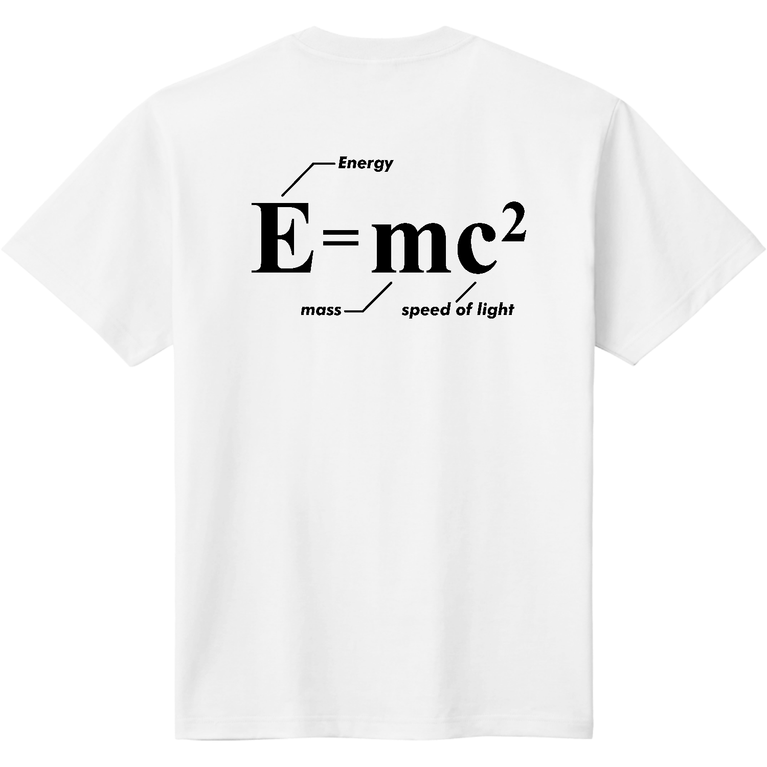 背面】E＝mc² 相対性理論【理系・物理】 Tシャツ｜オノマトピア - オリ