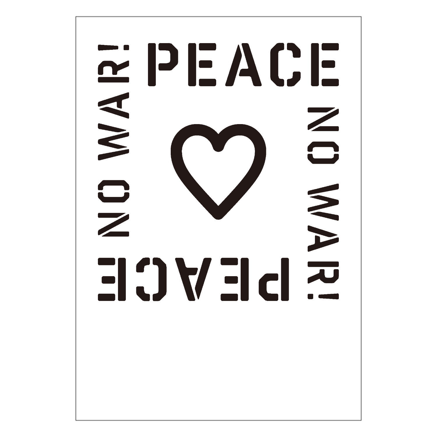 PEACE・NO WAR! 1 ポスター(B0サイズ)