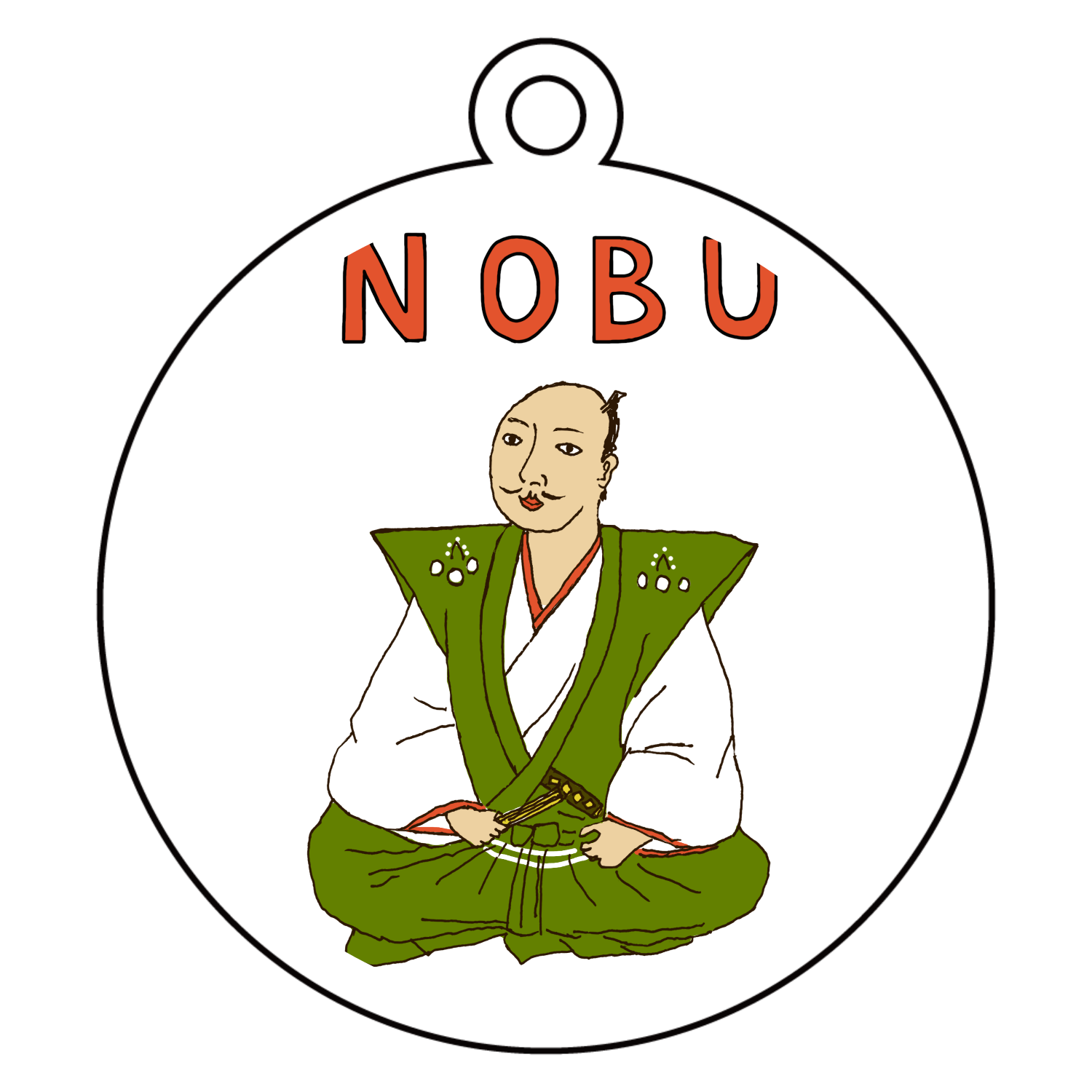 ノブ専用デザイン「NOBU」 アクリルキーホルダー　丸型 (6cm)