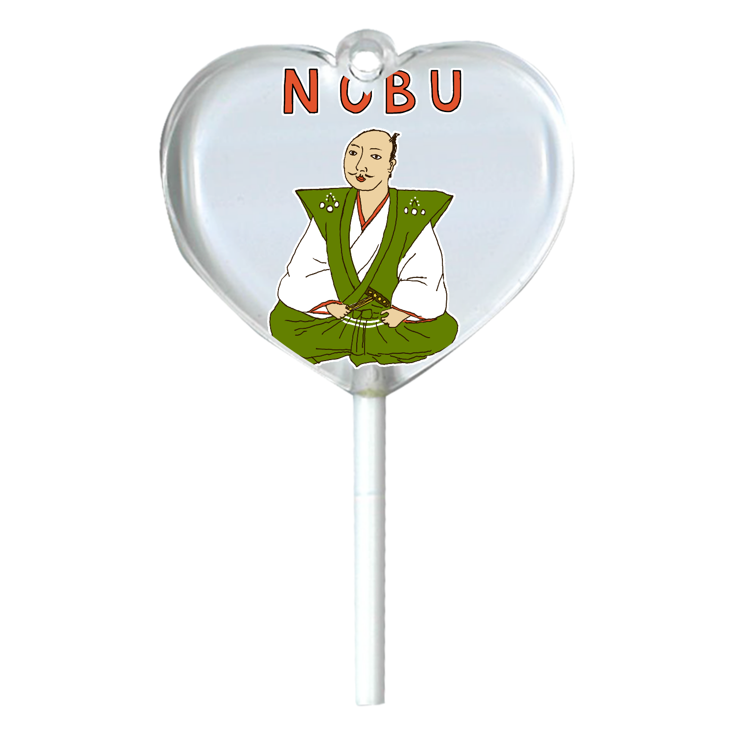 ノブ専用デザイン「NOBU」 ハートキャンディアクリルチャーム
