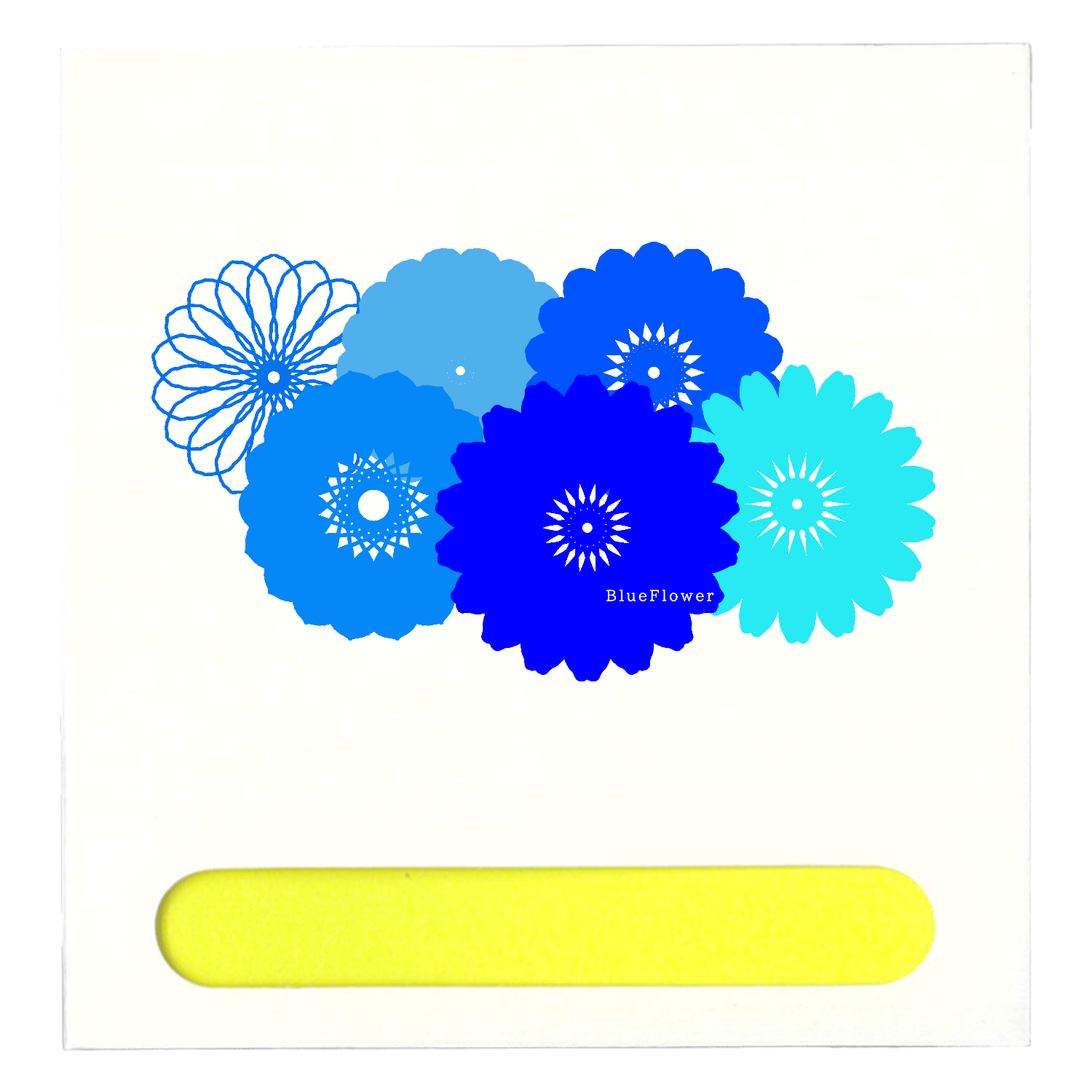 BlueFlower ポケット付箋セット(M)