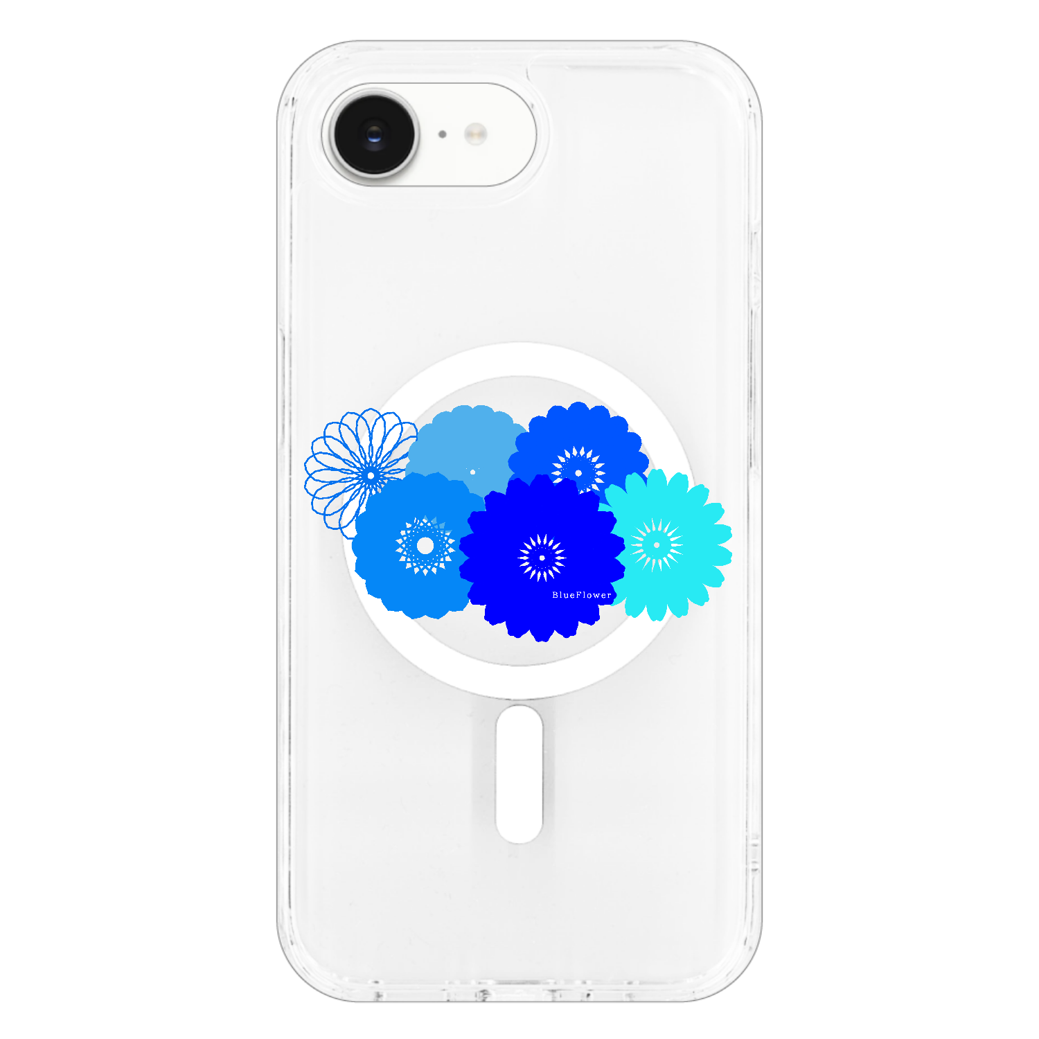 BlueFlower iPhone16e/17e MagSafe対応 耐衝撃クリアケース
