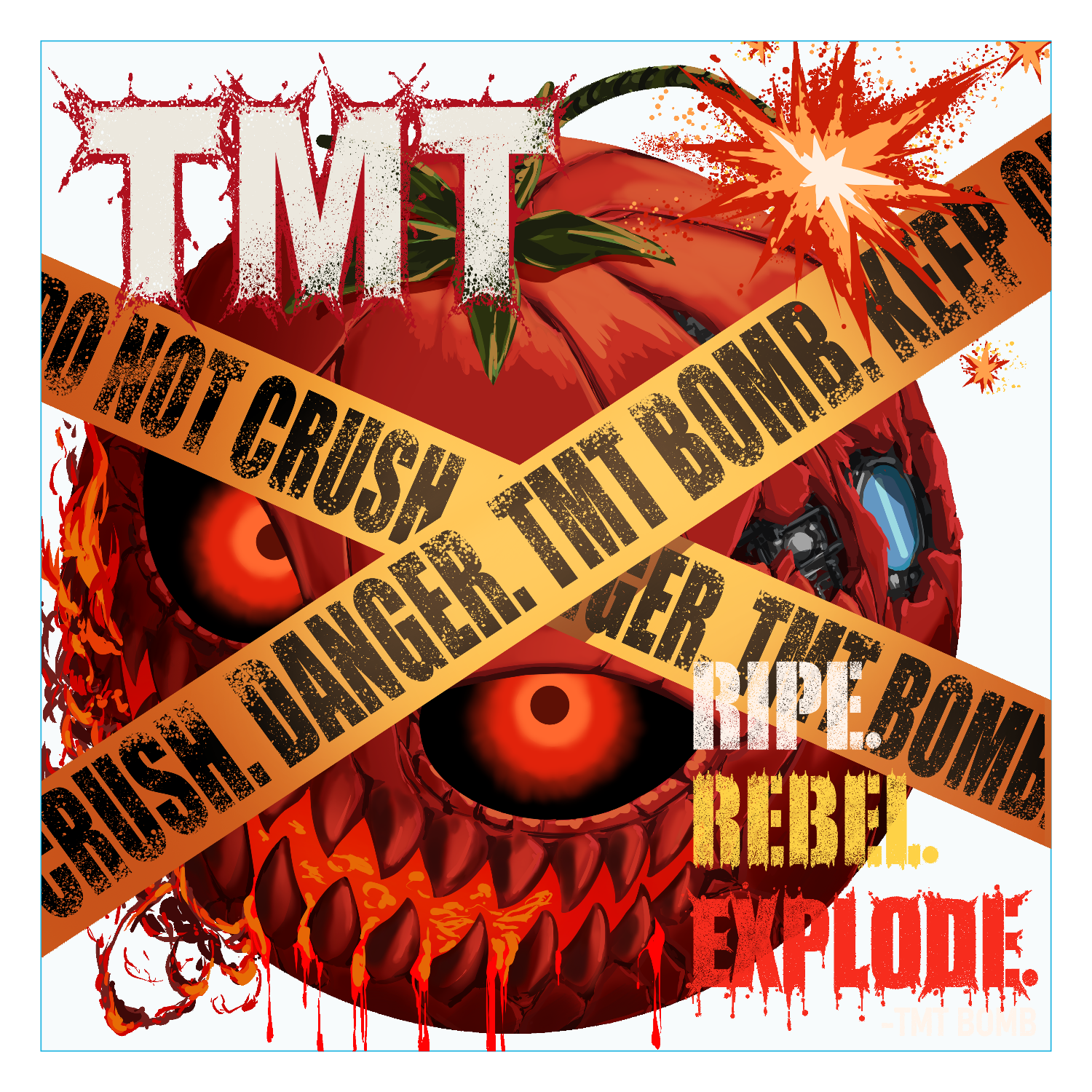 TMT BOMB — RIPE. REBEL. EXPLODE. ダイカットアクリルキーホルダー(6×6cm)
