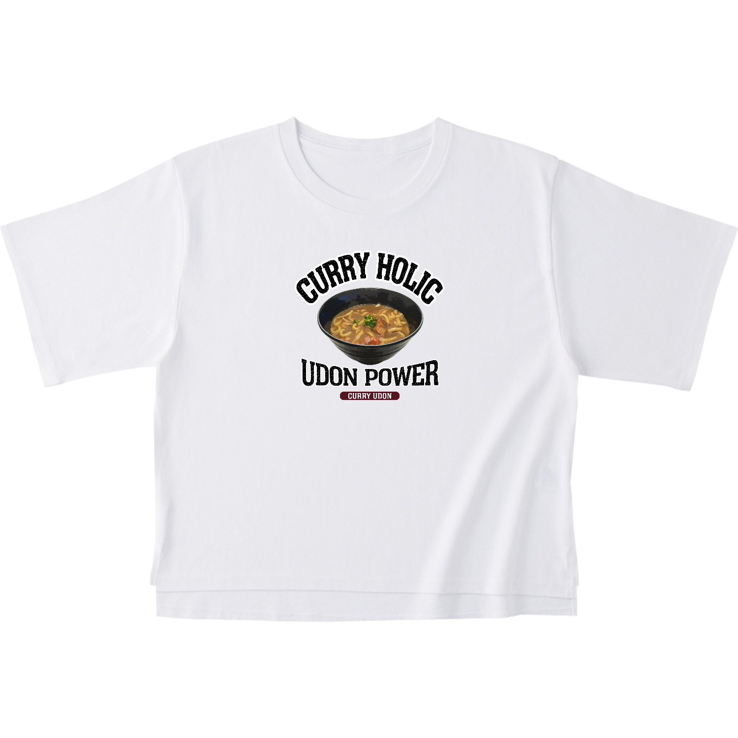 カレーうどん（ビンテージ風） オープンエンドマックスウェイトウィメンズオーバーTシャツ