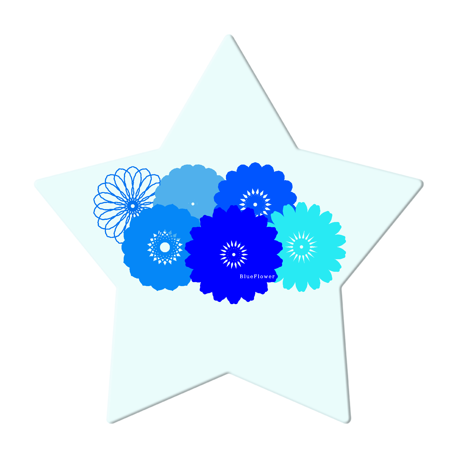 BlueFlower アクリルコースター 星形