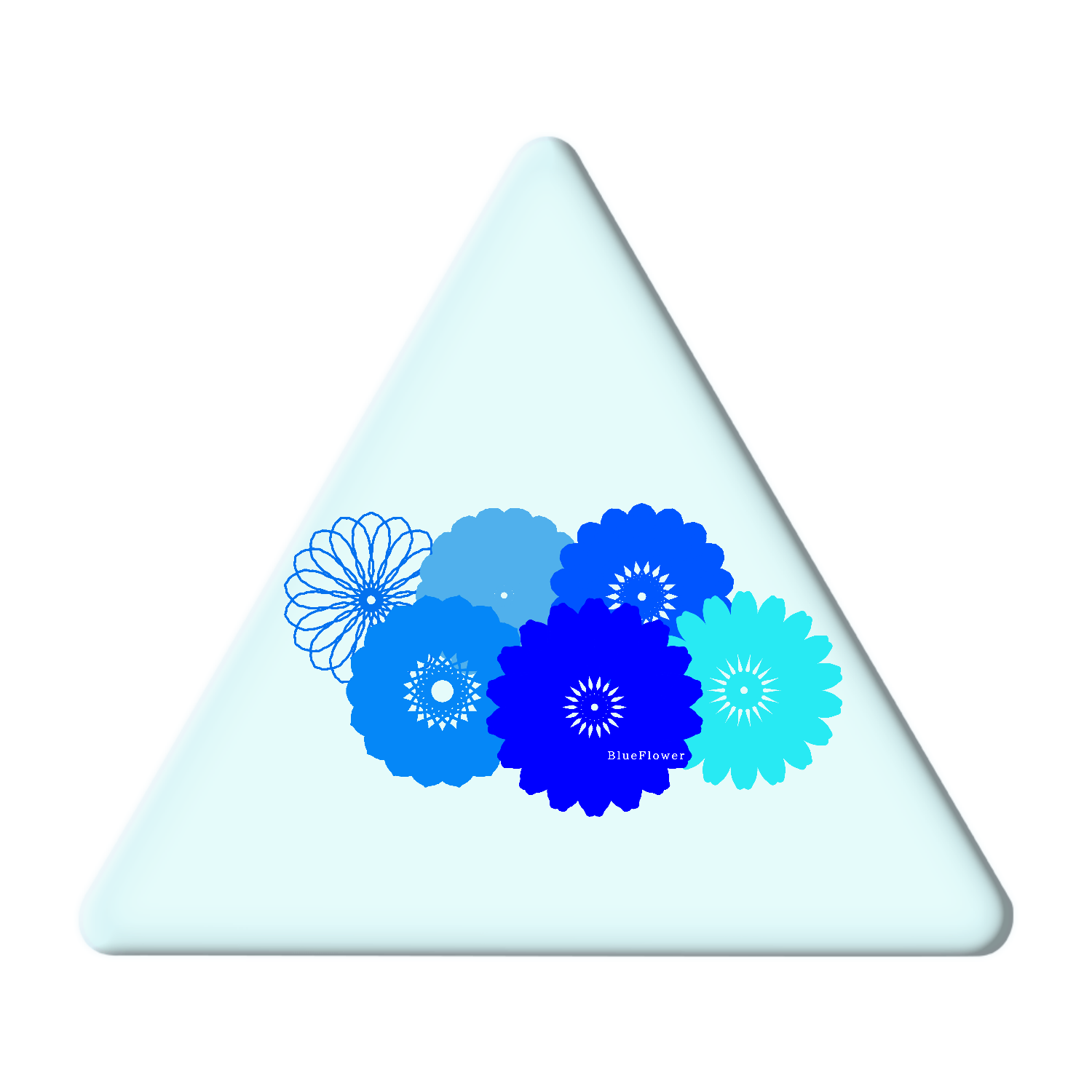 BlueFlower アクリルコースター 三角形