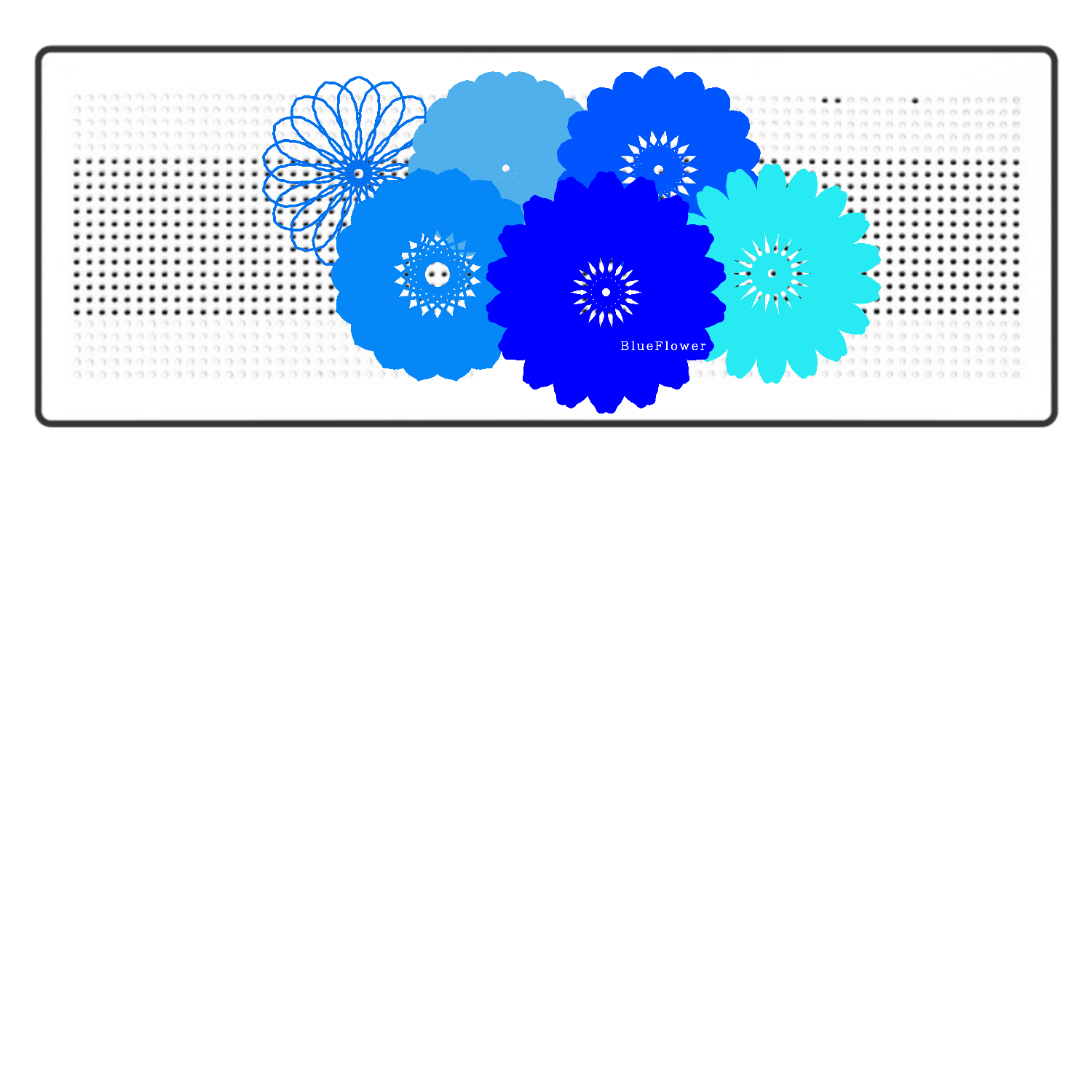 BlueFlowerBluetoothスピーカー 表のみプリント1