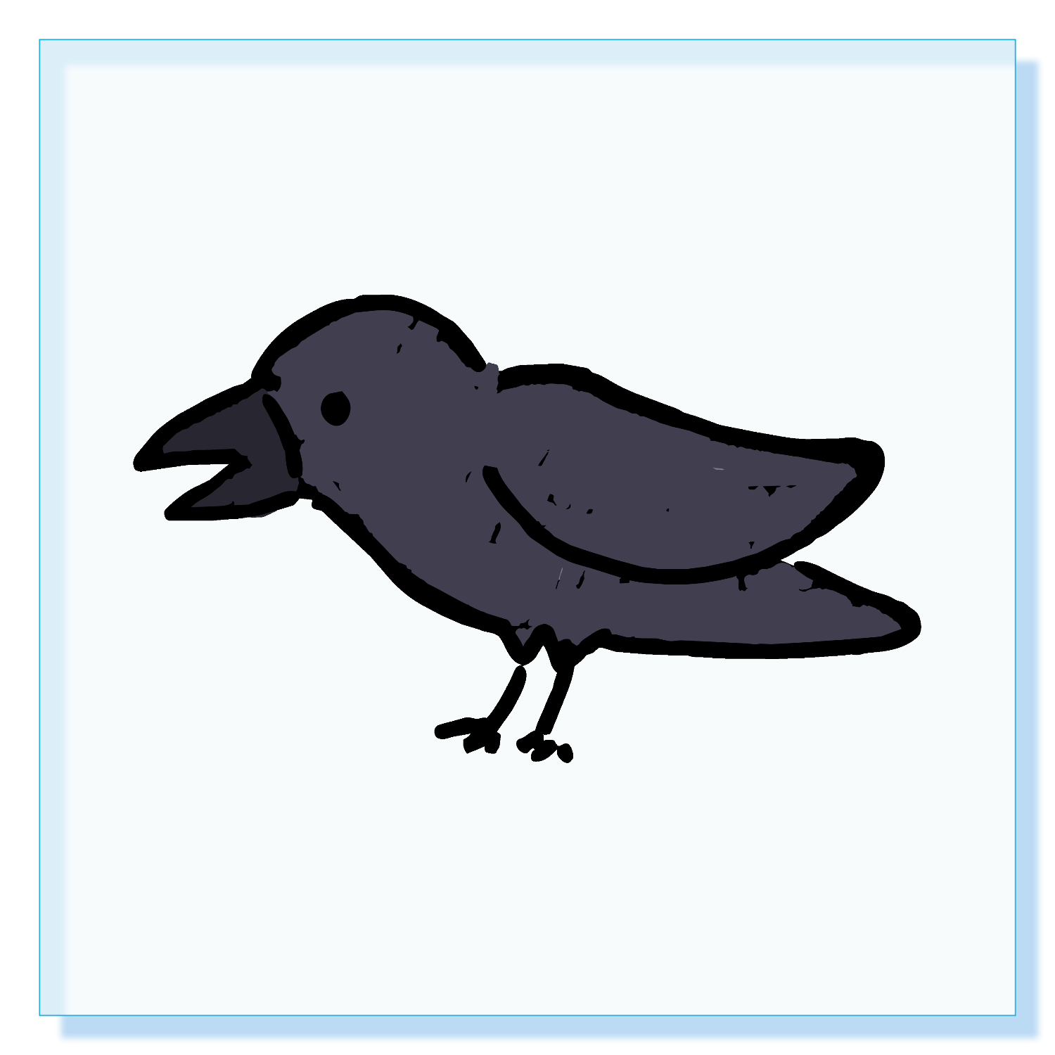 手書きのカラスちゃん バッグ｜チコデザ - オリラボマーケット