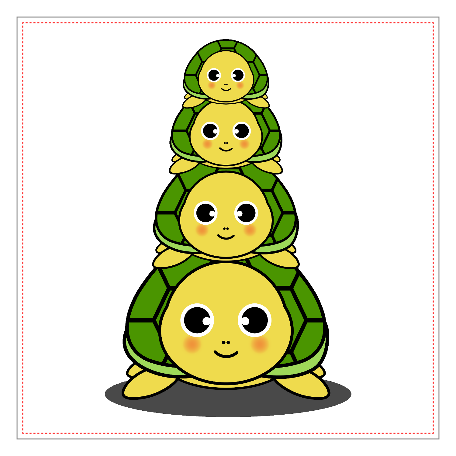 亀ちゃんタワーアクリルブロック1
