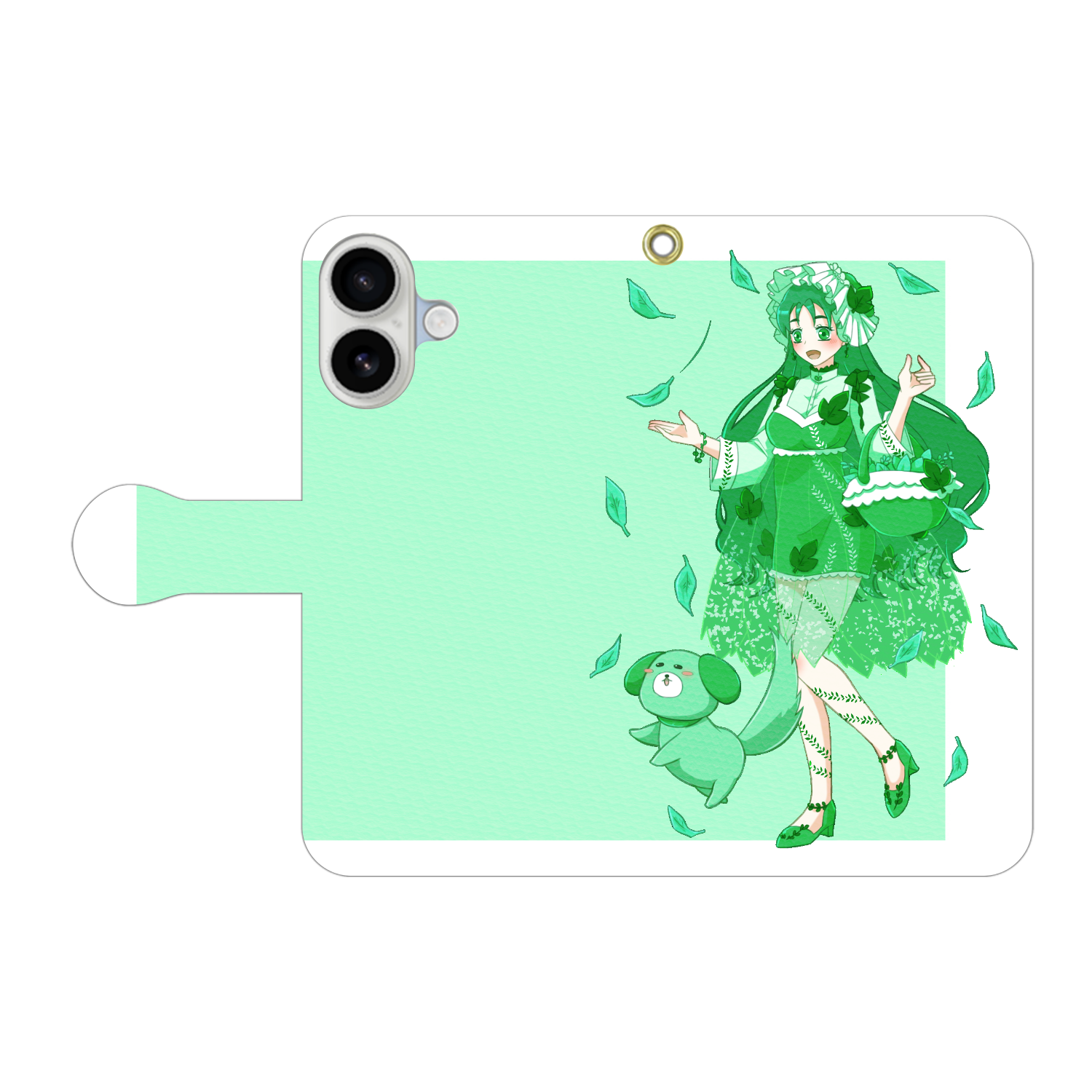 そよ風ちゃんのスマホケース 手帳型ベルト付きiPhone17