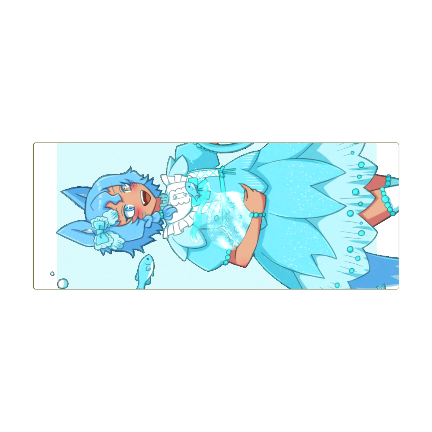 熱帯魚ちゃんのフェイスタオル タオル｜須々木丸愛／まめまるめ - オリ