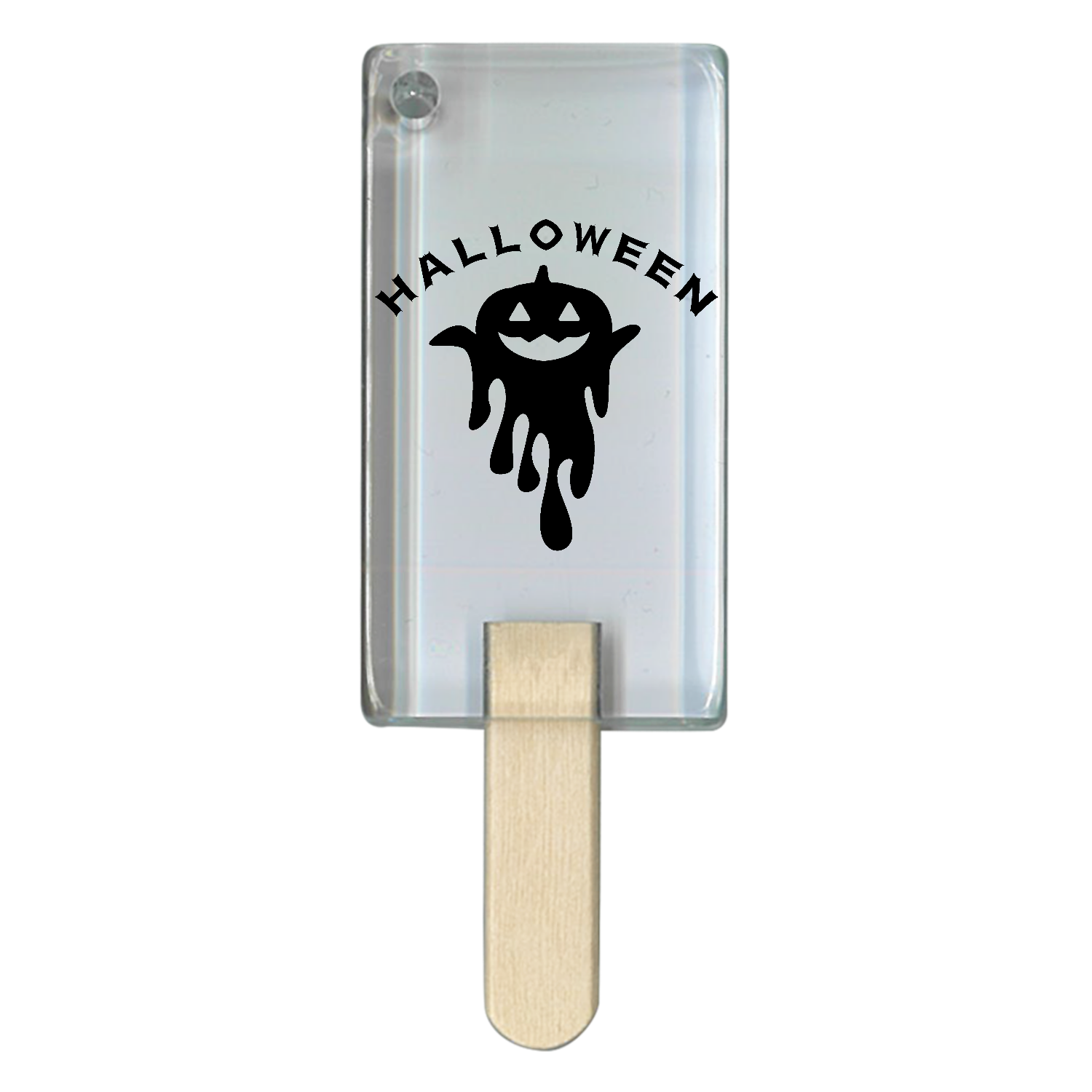 ハロウインのおばけシルエット アイス型アクリルチャーム