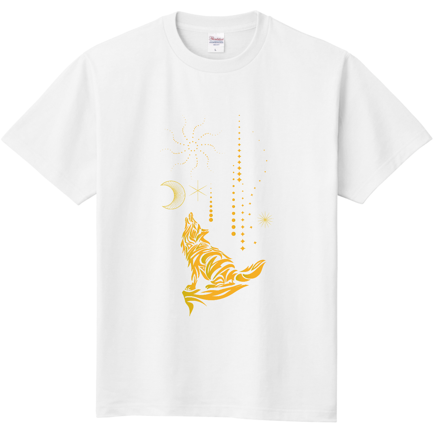 金の狼の遠吠え Tシャツ｜チコデザ - オリラボマーケット