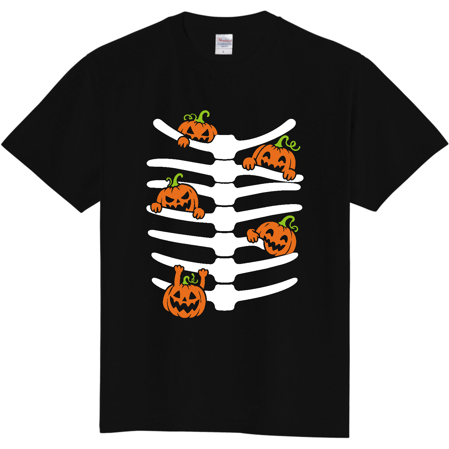 ハロウィン・肋骨ジャック・オー・ランタン Tシャツ｜オノマトピア