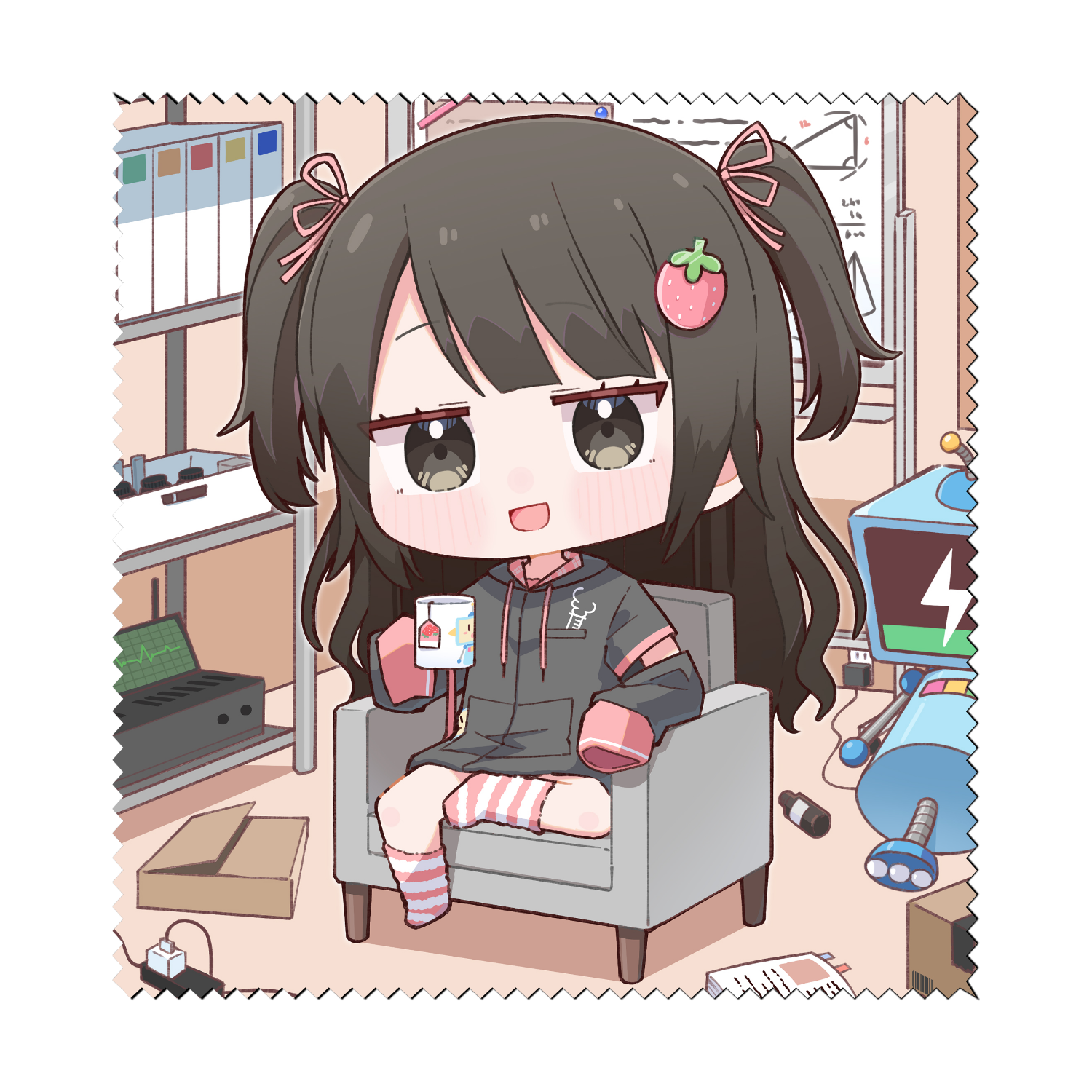 【オリラボ限定】天菜はかせさま メガネクロスマイクロファイバーメガネ拭き1