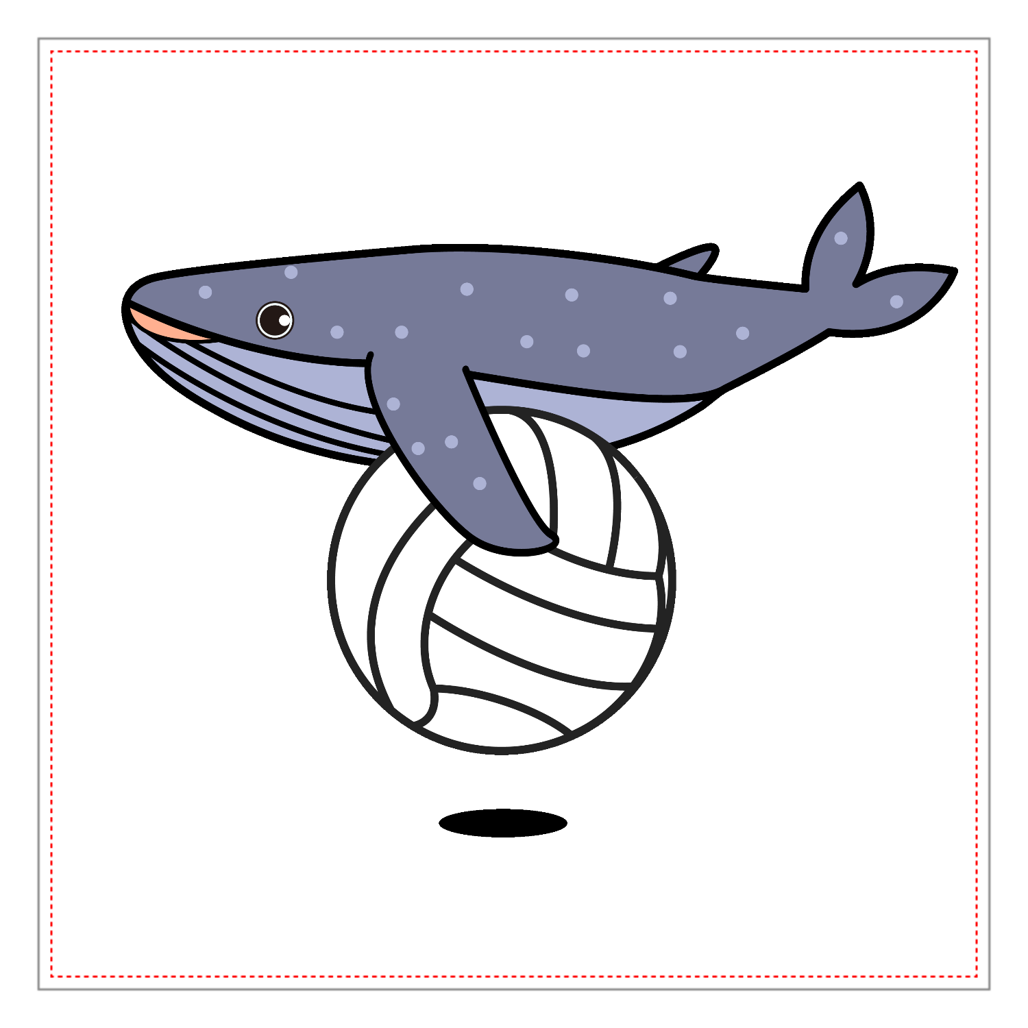 ザトウクジラバレーアクリルブロック1