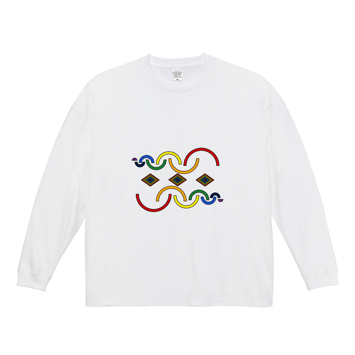 長袖Tシャツ 多色デザイン 虹色デザイン01 長袖Tシャツ｜京和企画 - オリラボマーケット