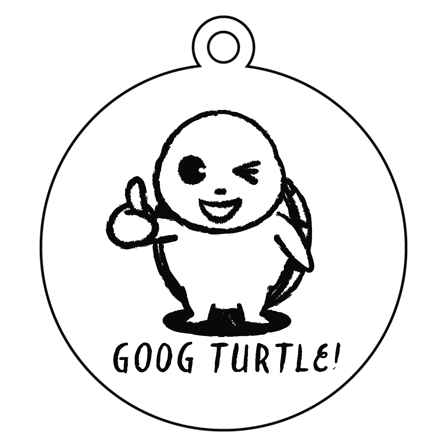 亀ポップ絵 goodな亀ちゃん パネル｜チコデザ - オリラボマーケット