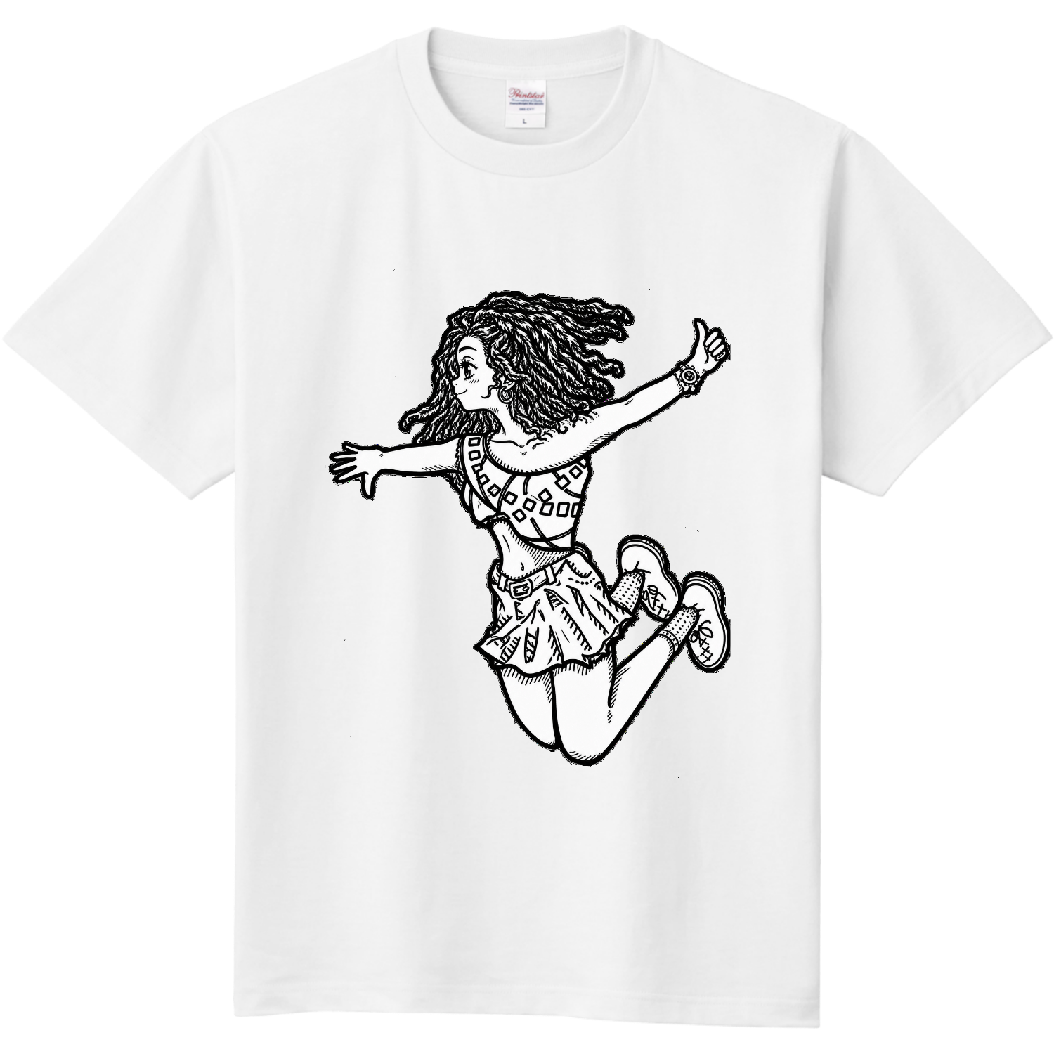 フリーダム・ジャンパー」 (Freedom Jumper Girl) Tシャツ｜R - オリ