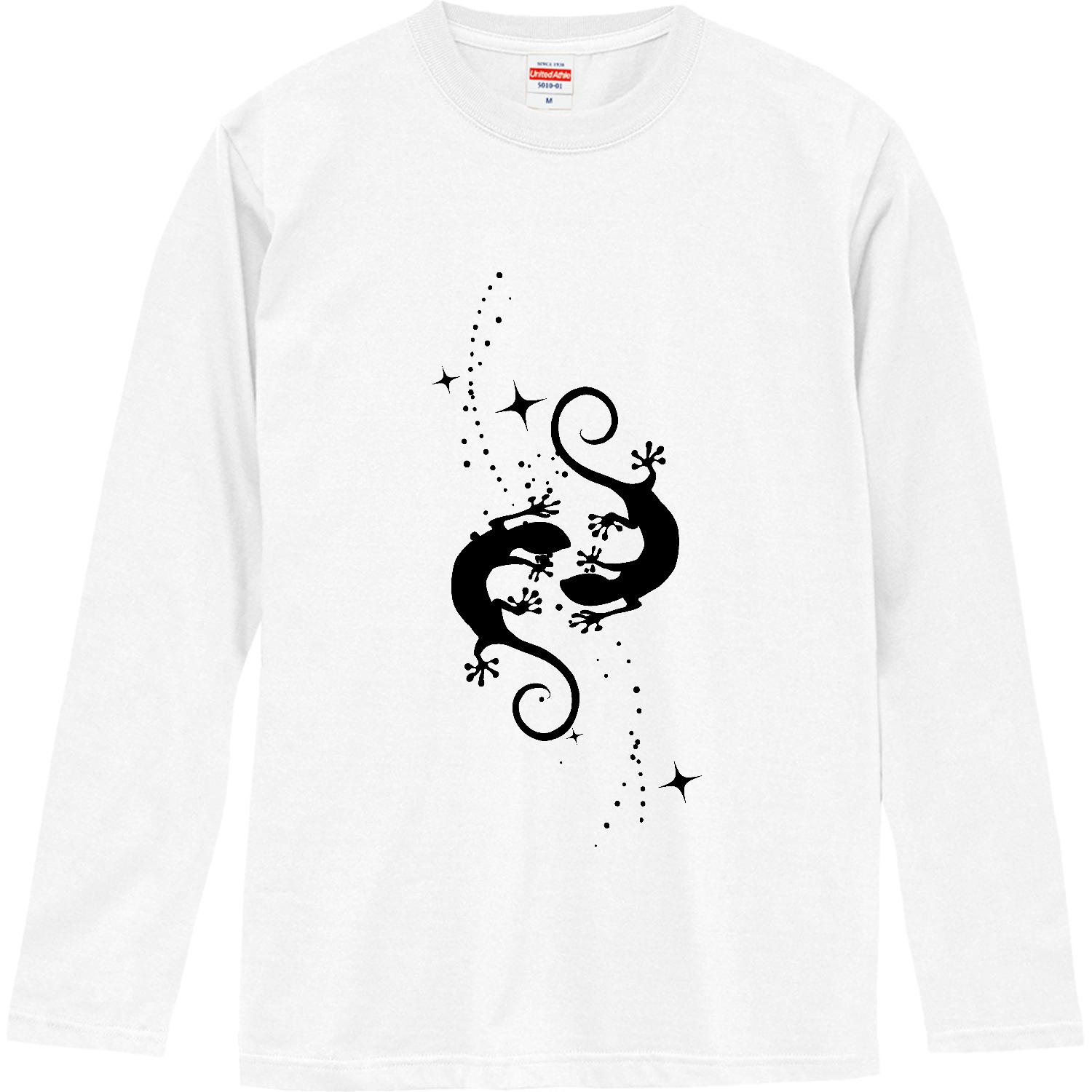 黒トカゲのおしゃれなマーク 長袖Tシャツ｜チコデザ - オリラボマーケット