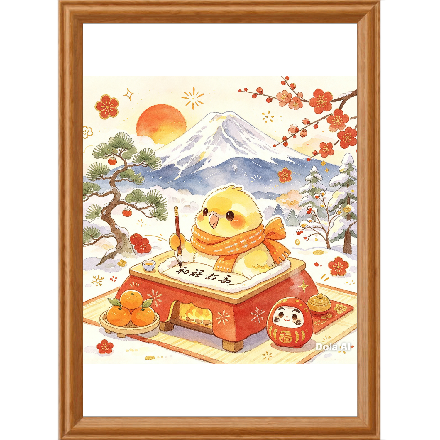 富士山とオカメインコ パネル｜urako77 - オリラボマーケット
