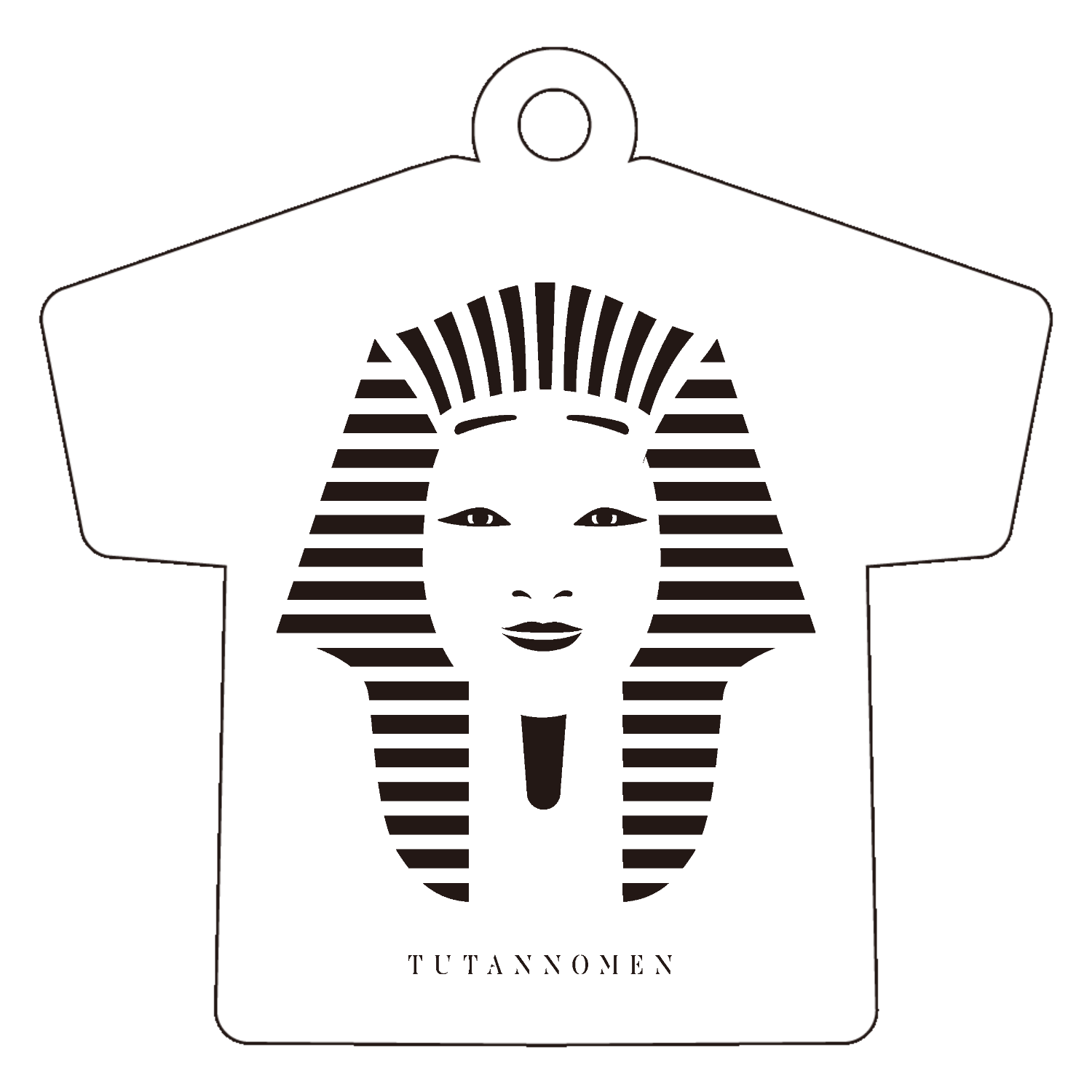 TUTANNOMEN・ツタン能面 アクリルキーホルダー Ｔシャツ型 (4cm)