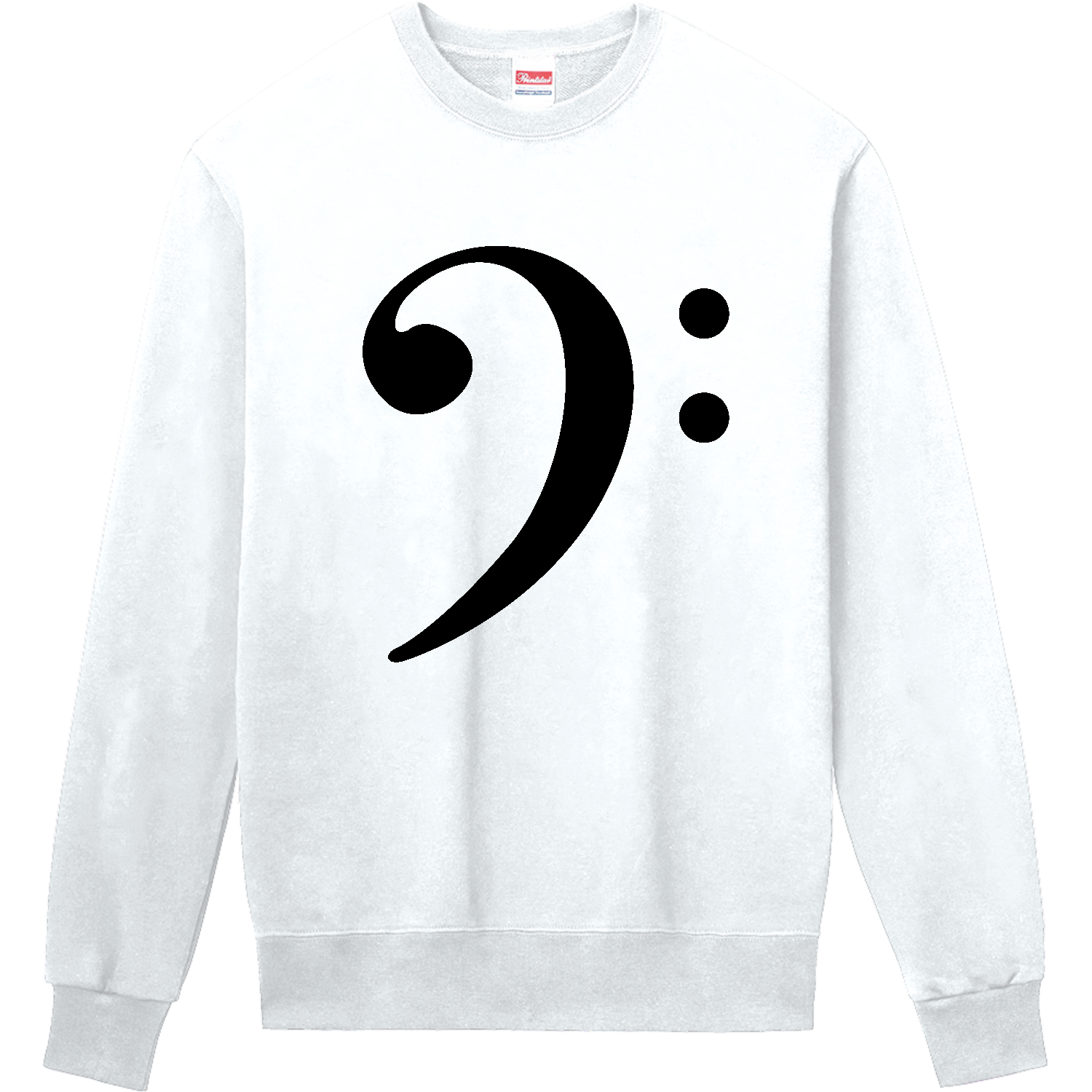 Bass Clef -ヘ音記号- 長袖Tシャツ｜DRIPPED -ドリップド- - オリラボ