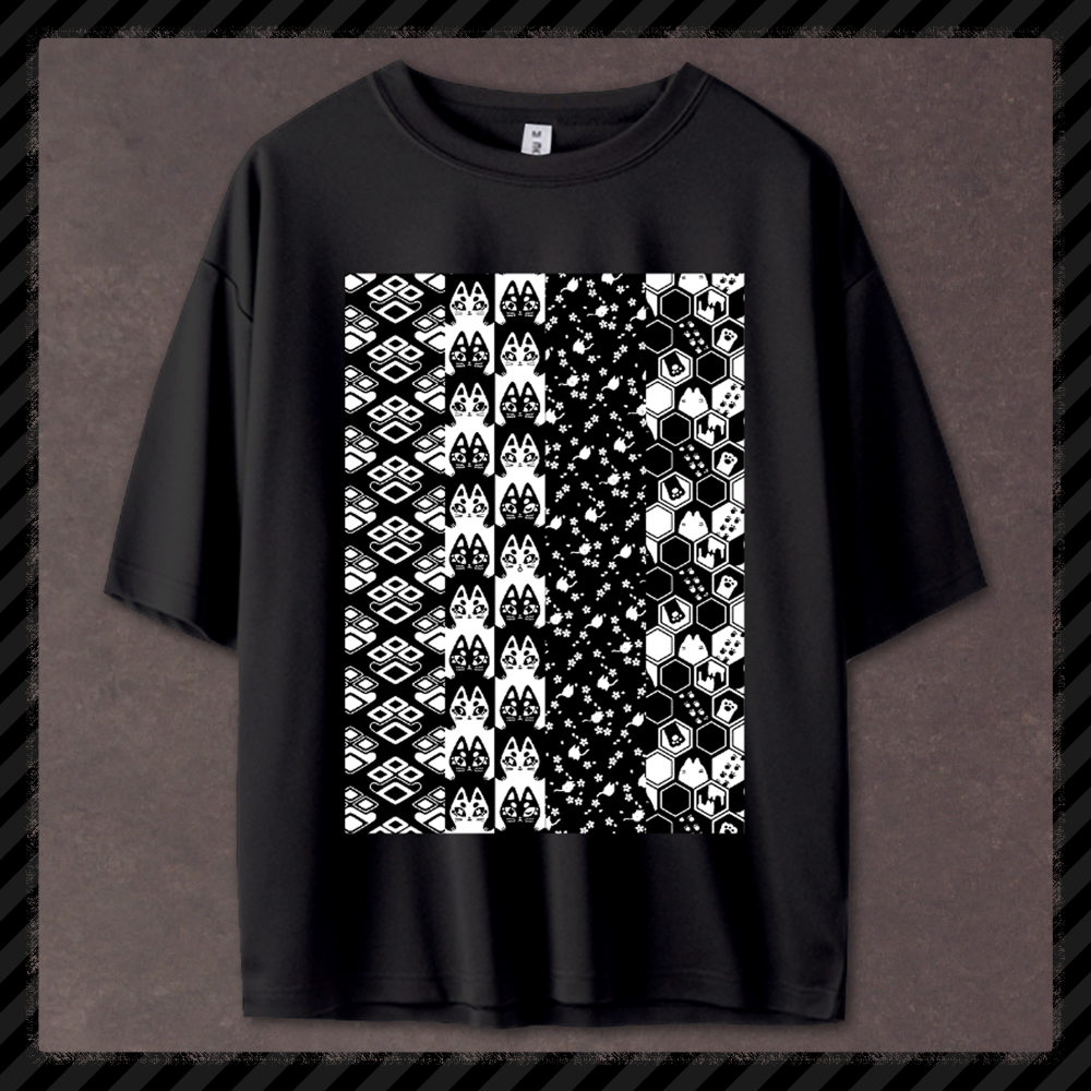 猫和柄ストリートTシャツ ストリートＴシャツ